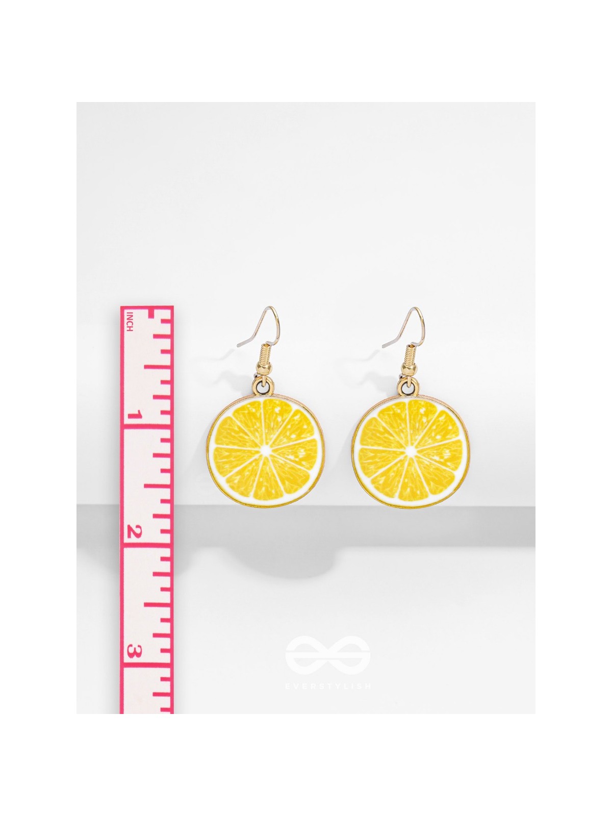 THE SOUR SPLASH - GOLDEN EMBELLISHED EARRINGS