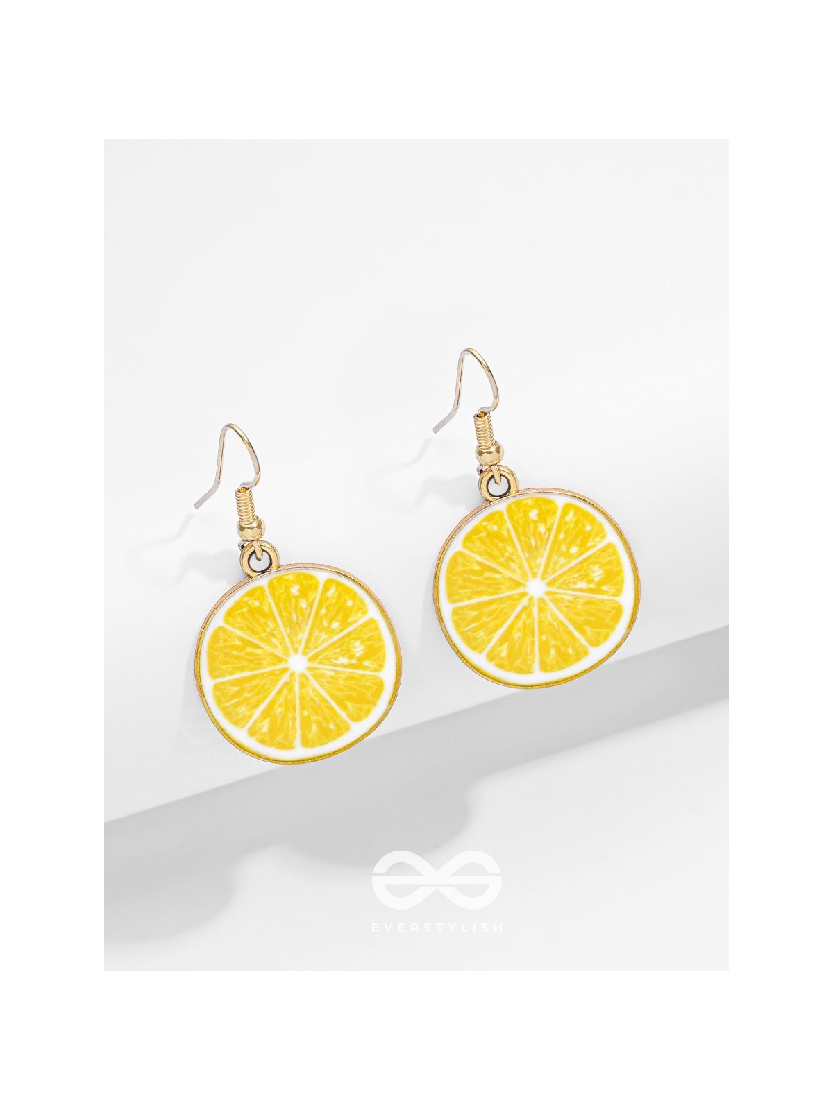 THE SOUR SPLASH - GOLDEN EMBELLISHED EARRINGS