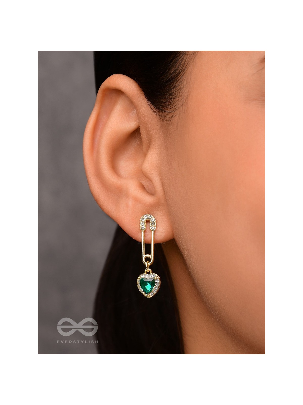 SAFELY IN LOVE - GOLDEN EMBELLISHED EARRINGS