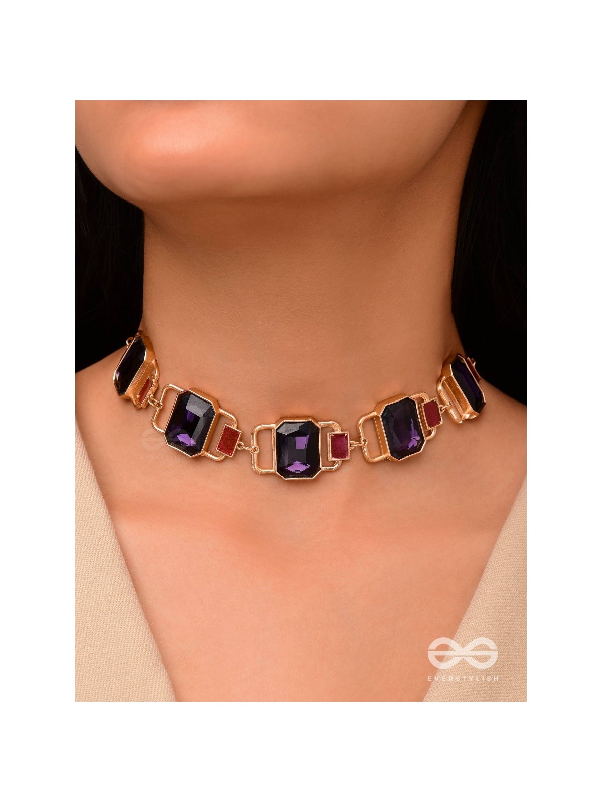 The Crystal Matrix - Statement Embellished Neckpiece