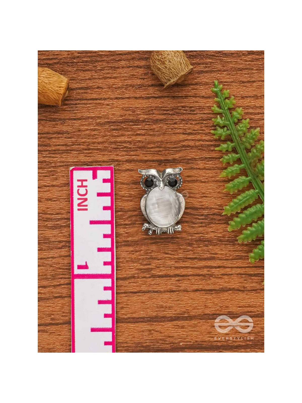 The Little Embellished Owls- Tiny Trinket Earrings(Gray)