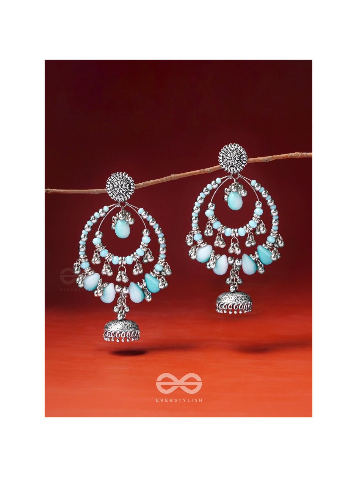 The Layers Of Horizon- Oxidised Earrings