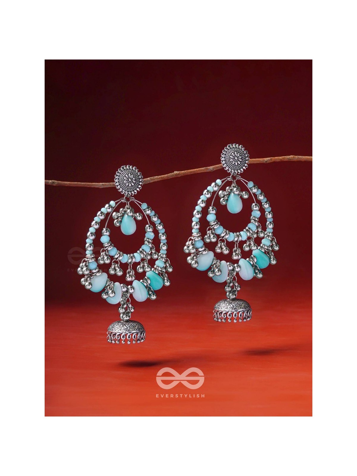 The Layers Of Horizon- Oxidised Earrings