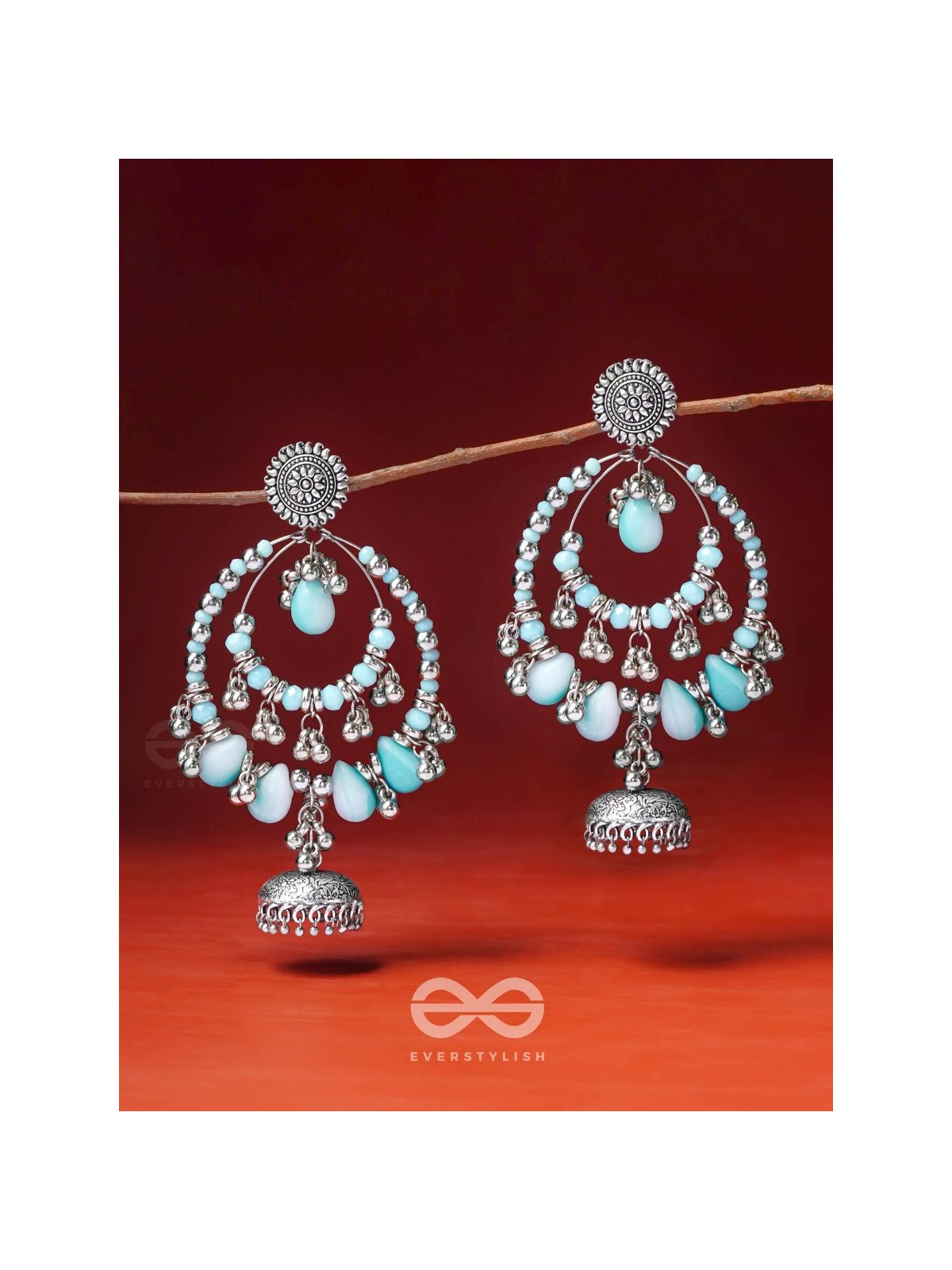 The Layers Of Horizon- Oxidised Earrings