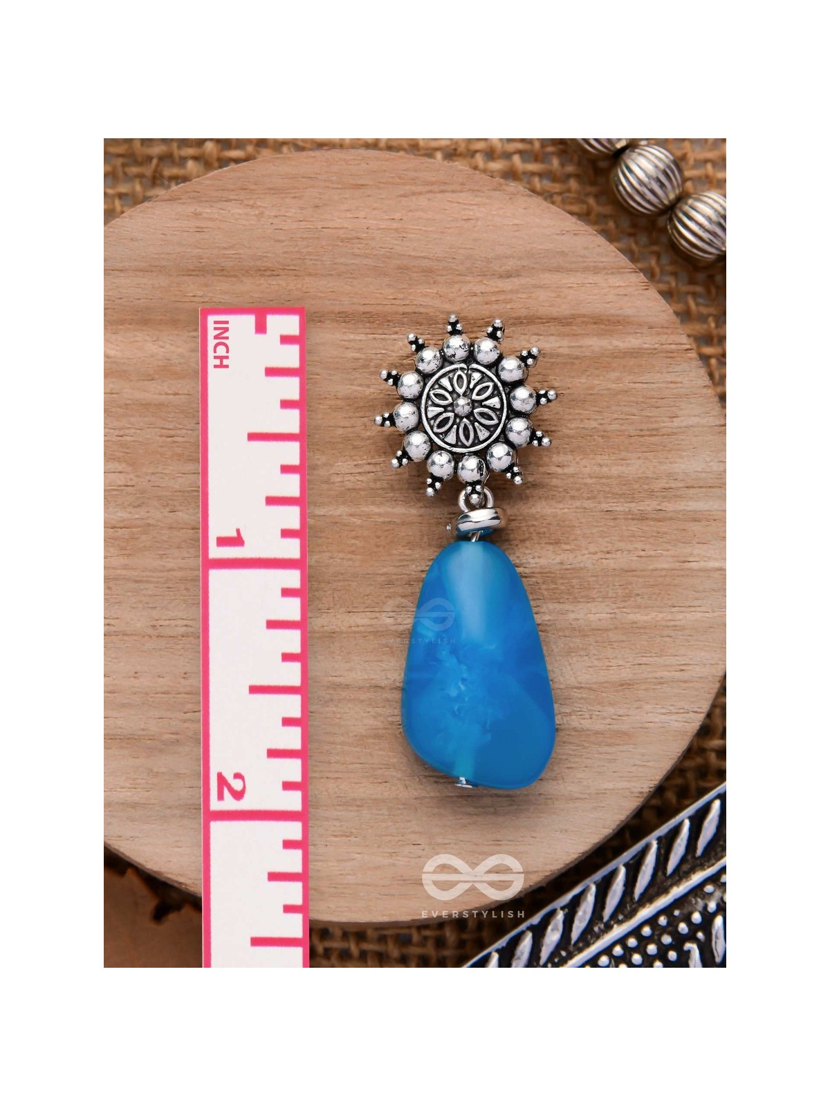 Oath Of The Sky- Stone Oxidised Earrings