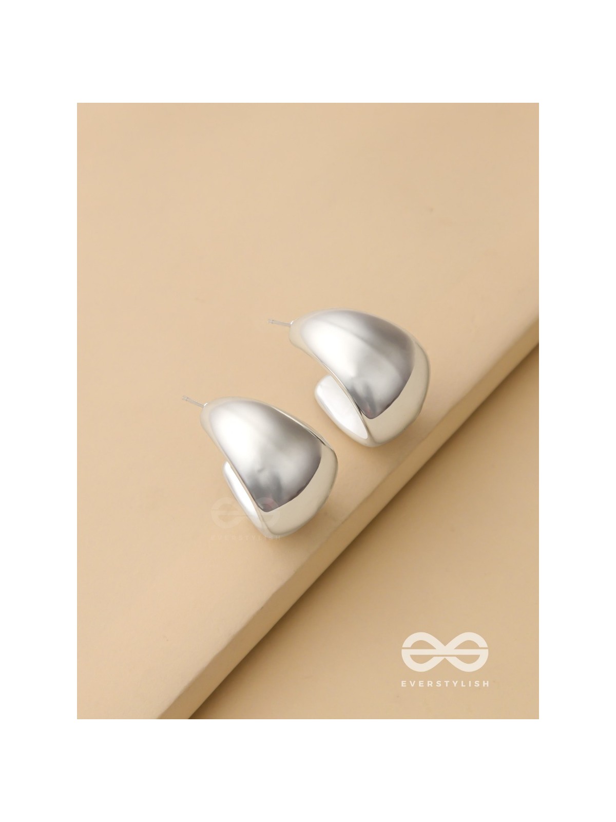 Lunar Curves - Silver Earrings