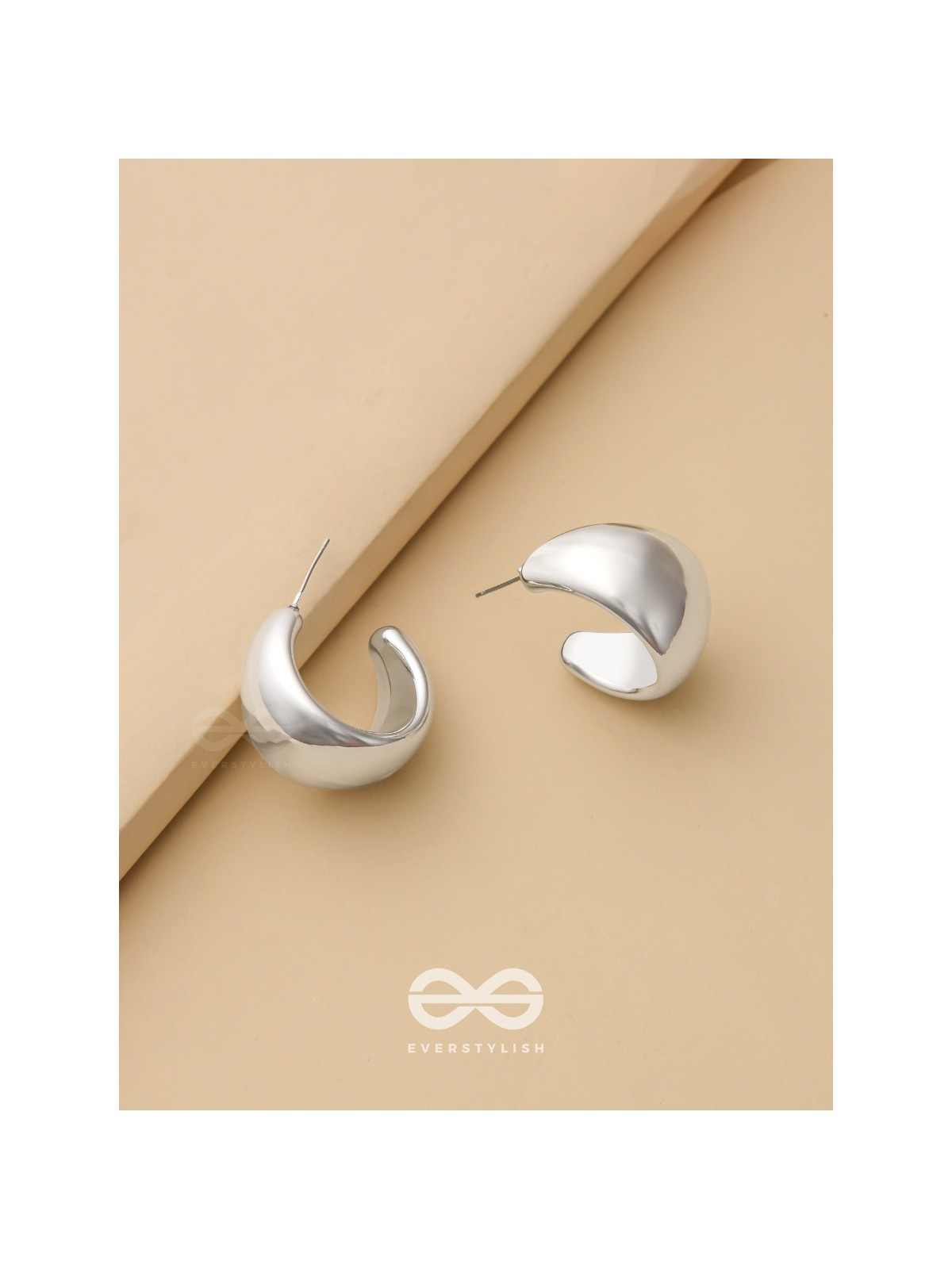 Lunar Curves - Silver Earrings