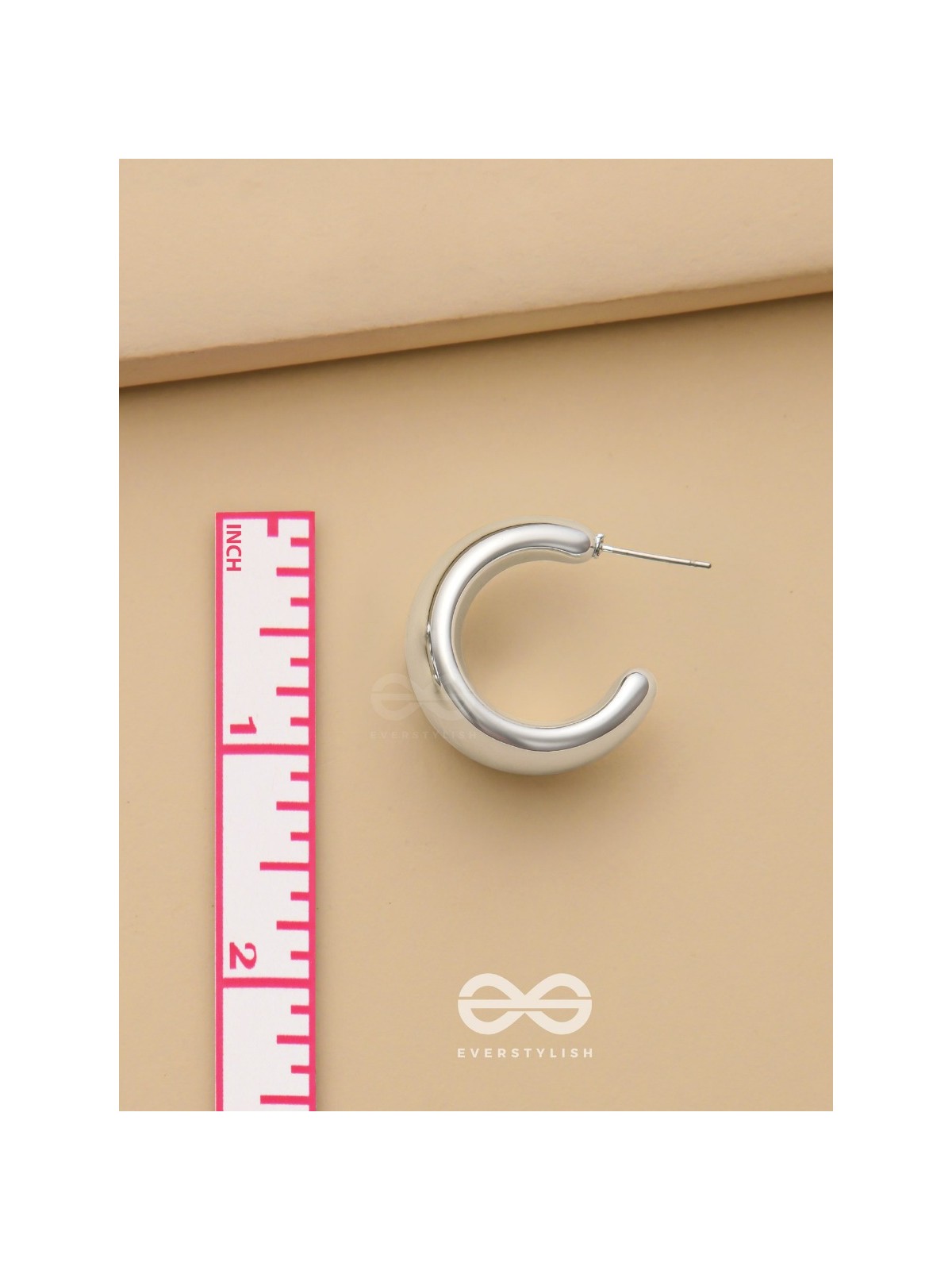 Lunar Curves - Silver Earrings