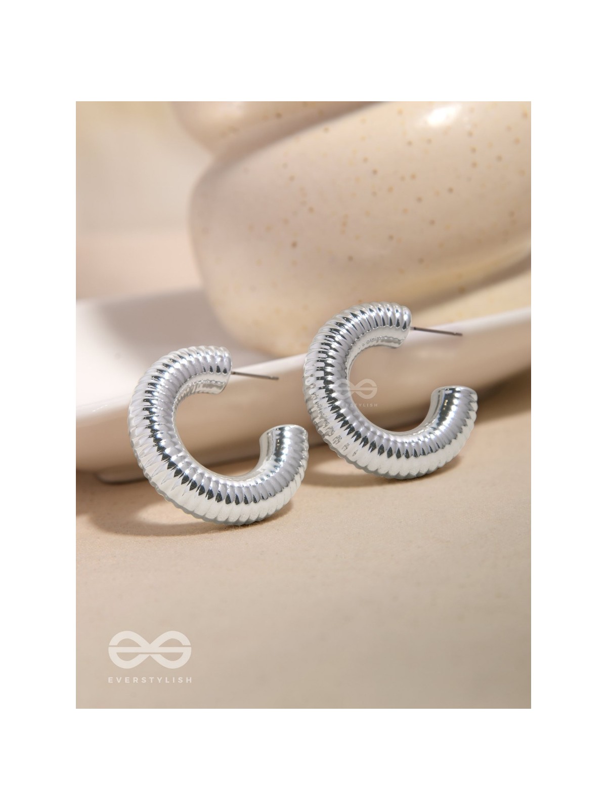 Sunlit Harmony - Statement Silver Earrings