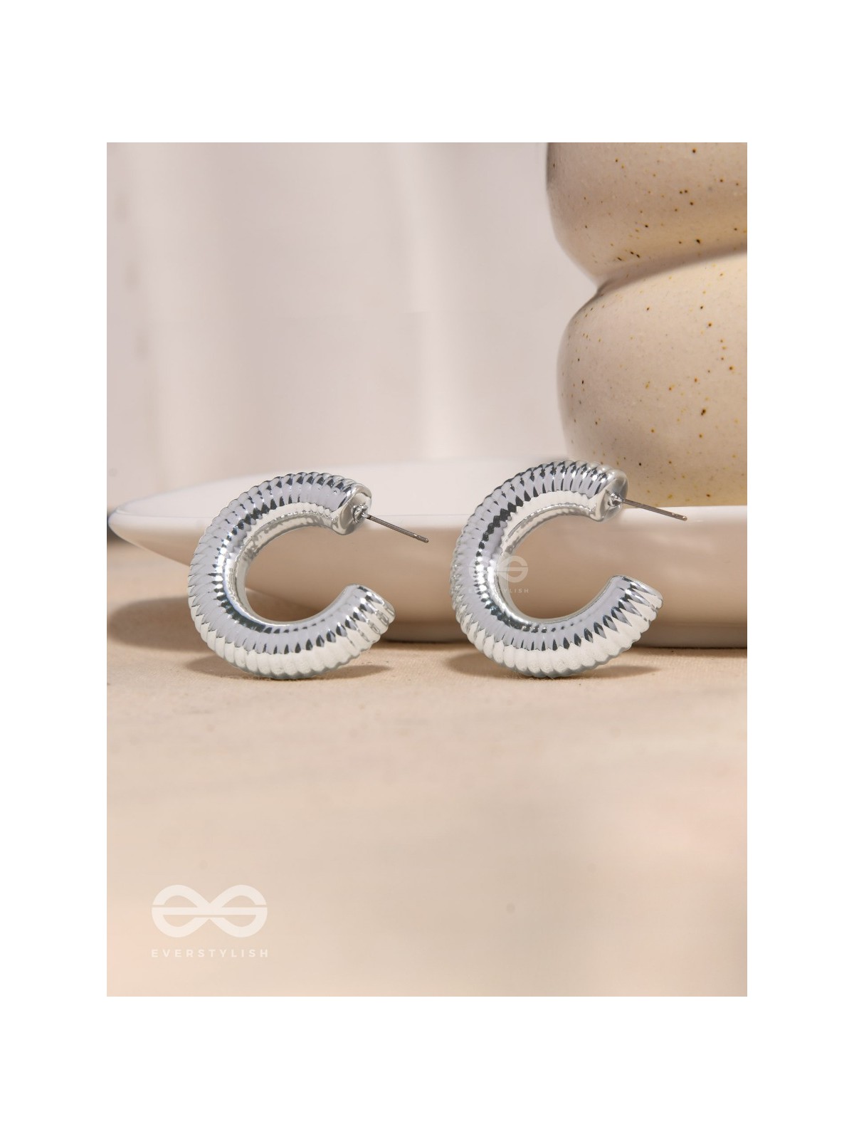 Sunlit Harmony - Statement Silver Earrings