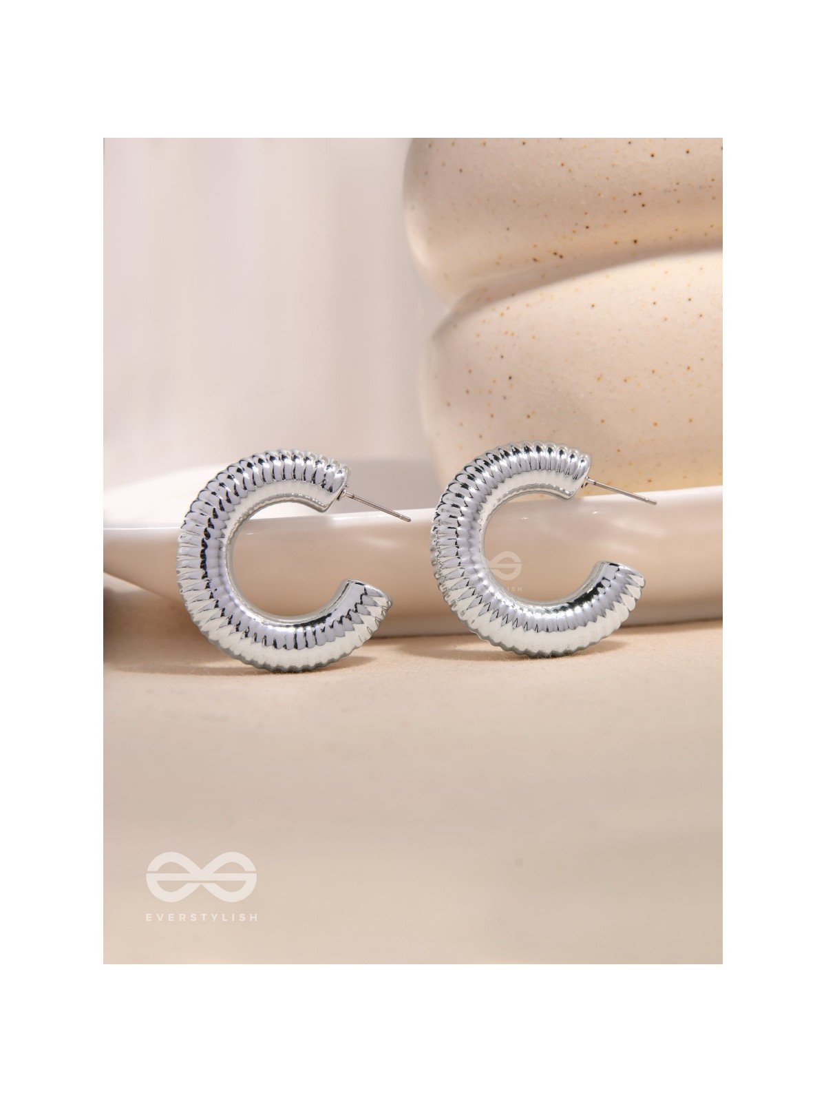 Sunlit Harmony - Statement Silver Earrings