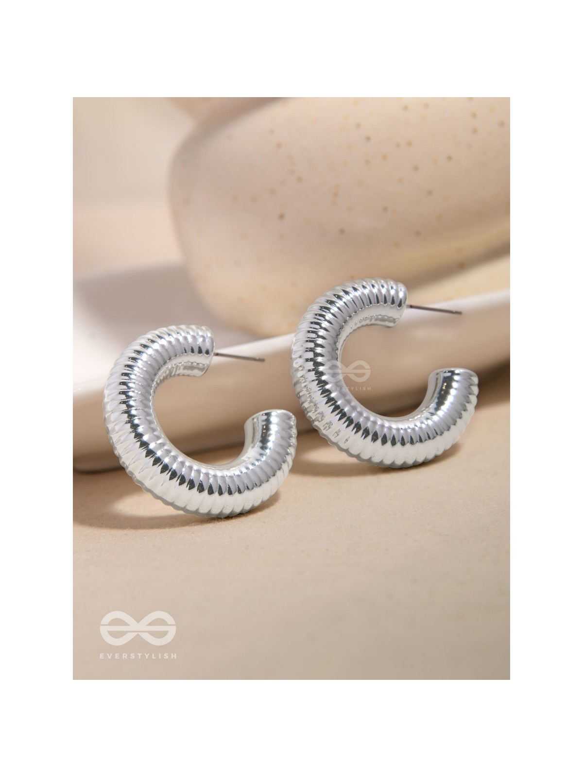 Sunlit Harmony - Statement Silver Earrings