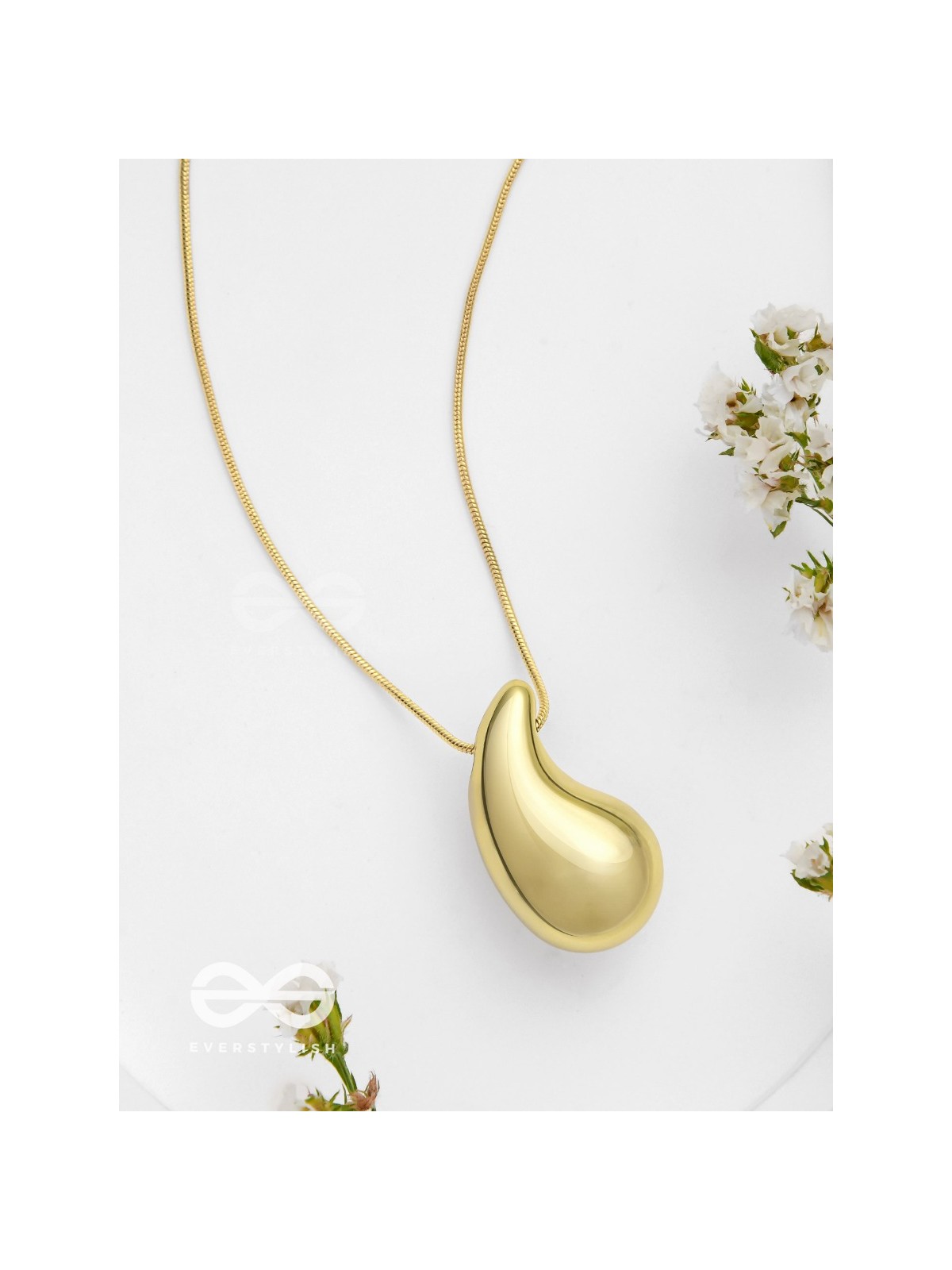 Radiant Raindrop - Statement Golden Pendant With Anti-Tarnish Coating