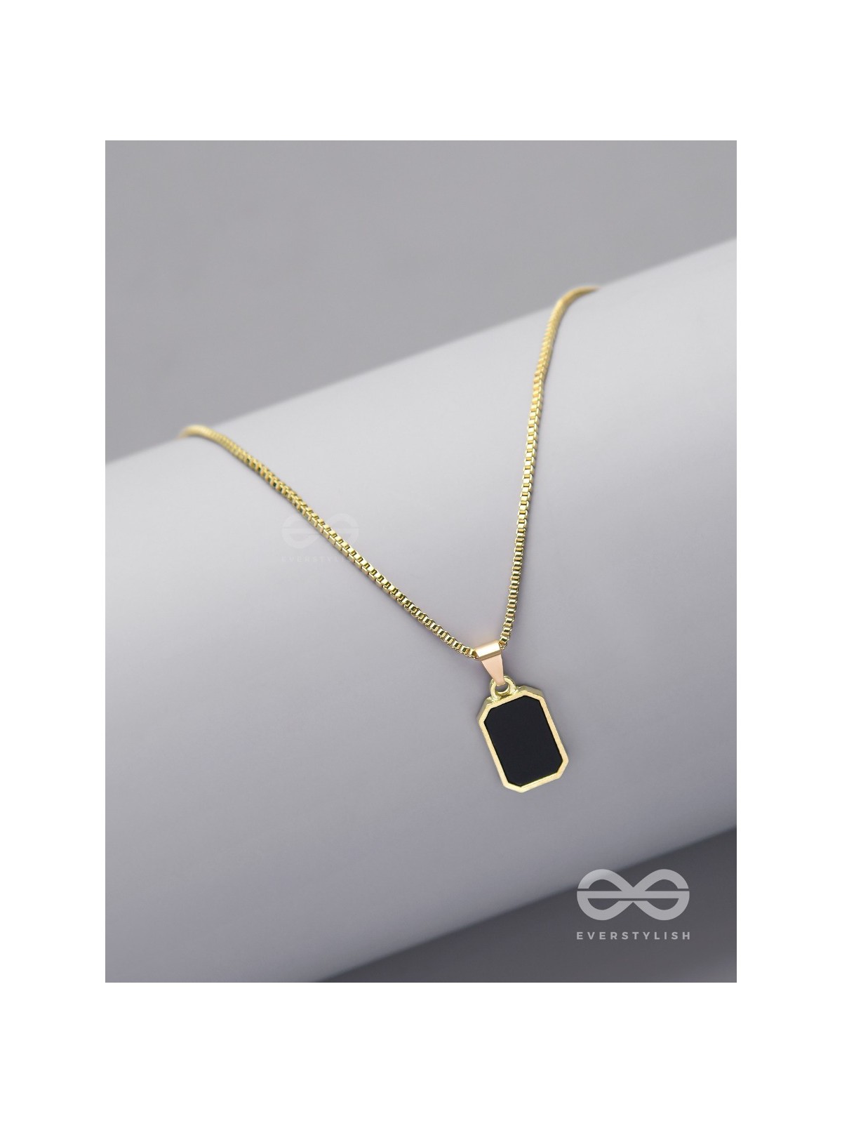 Mystic Midnight - Golden And Black Neckpiece With Anti-Tarnish Coating