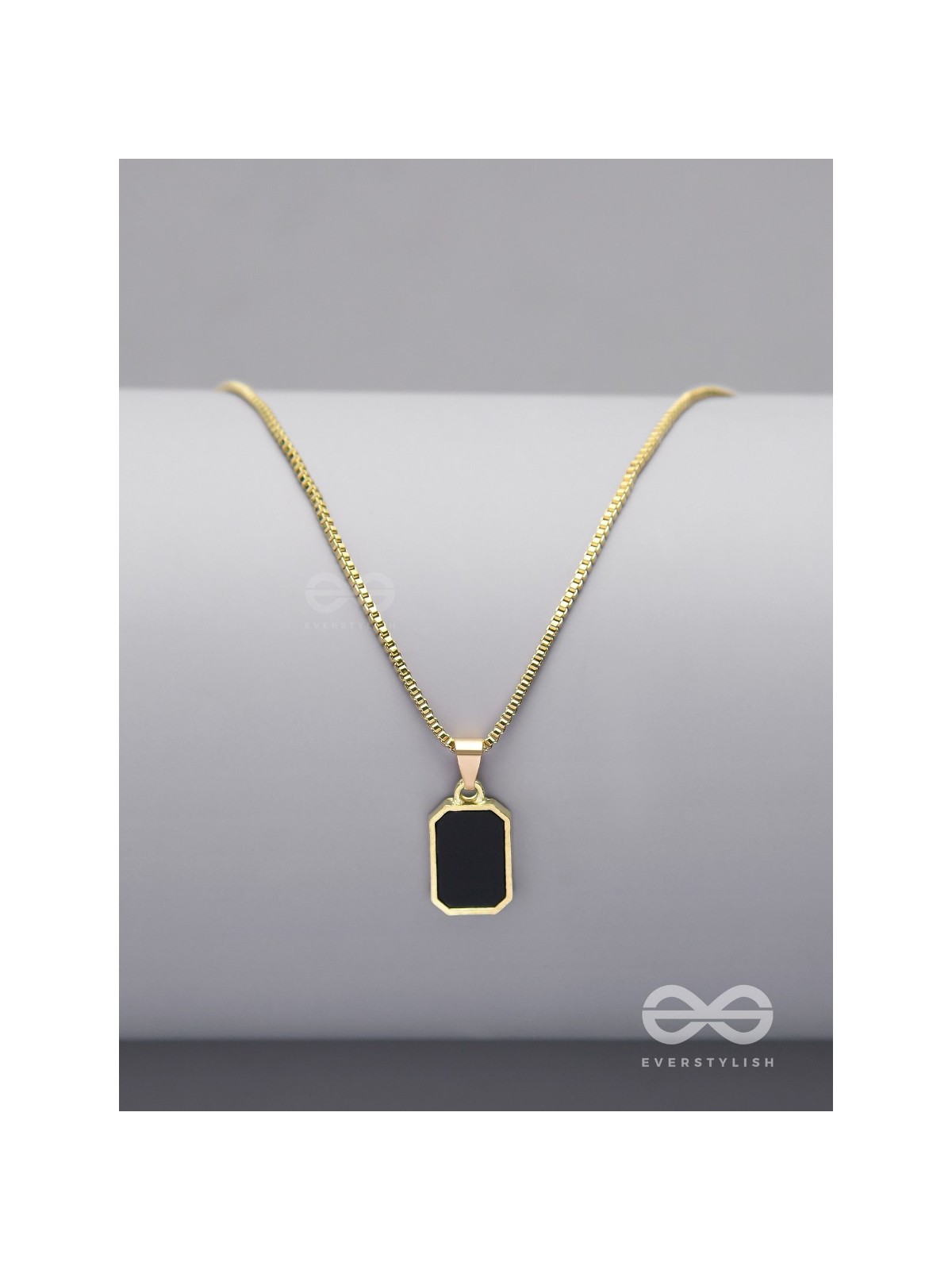 Mystic Midnight - Golden And Black Neckpiece With Anti-Tarnish Coating