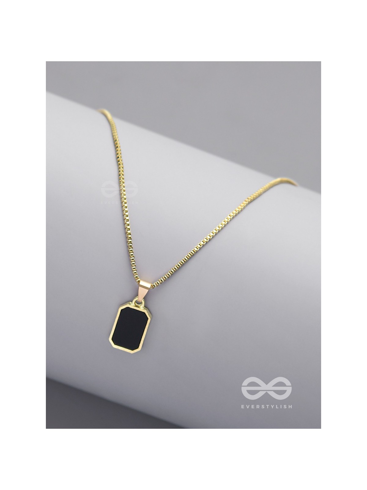 Mystic Midnight - Golden And Black Neckpiece With Anti-Tarnish Coating