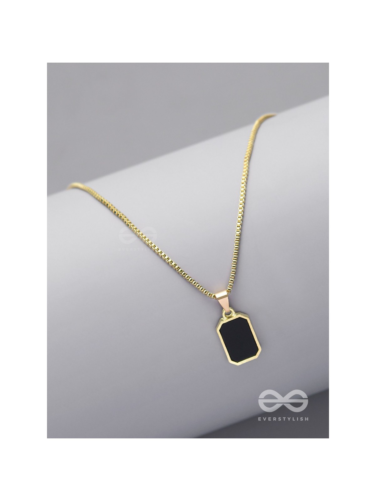 Mystic Midnight - Golden And Black Neckpiece With Anti-Tarnish Coating