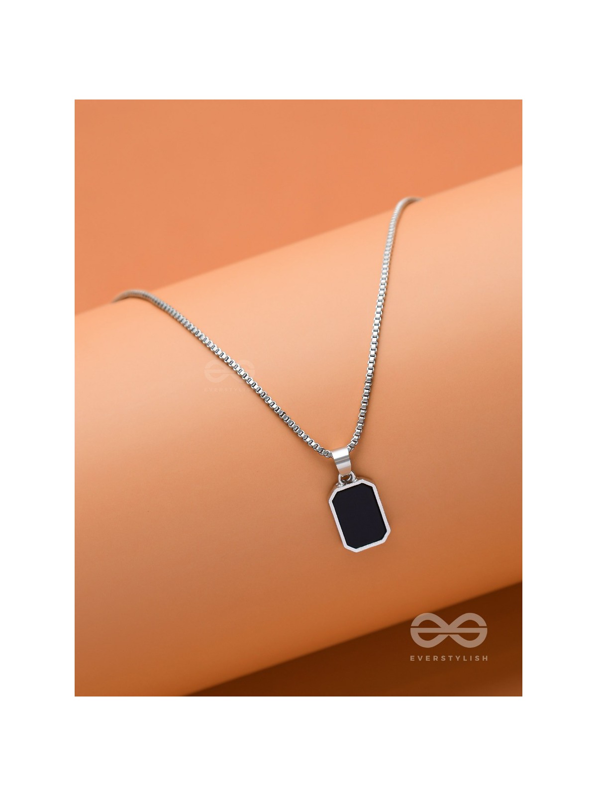 Mystic Midnight - Silver And Black Neckpiece With Anti-Tarnish Coating