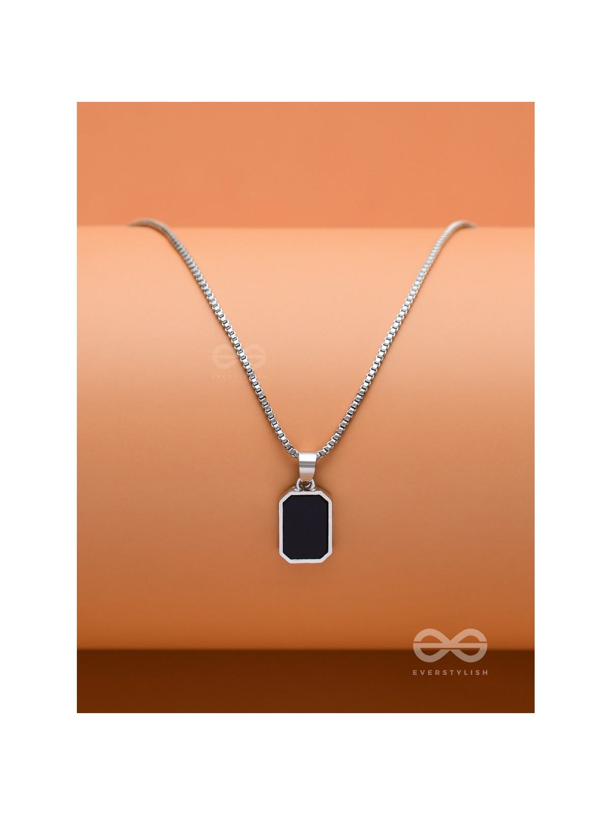 Mystic Midnight - Silver And Black Neckpiece With Anti-Tarnish Coating