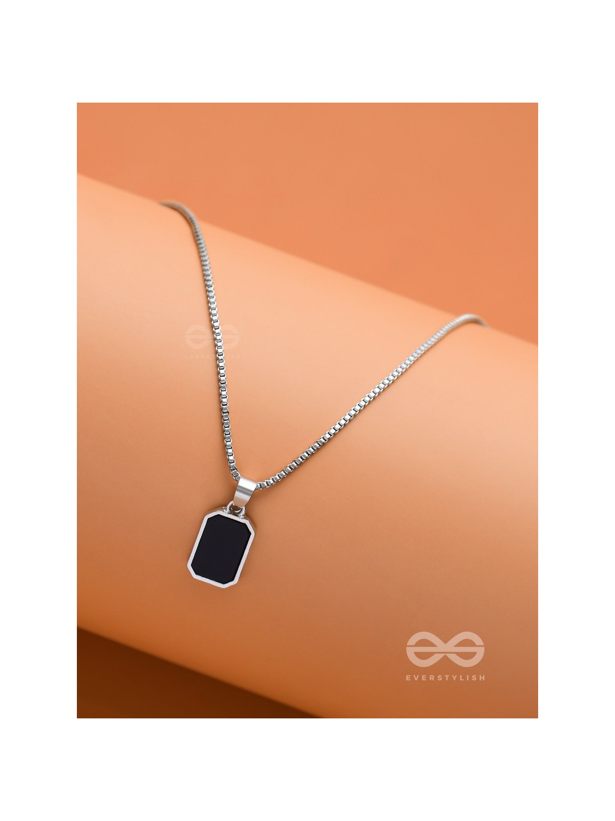 Mystic Midnight - Silver And Black Neckpiece With Anti-Tarnish Coating