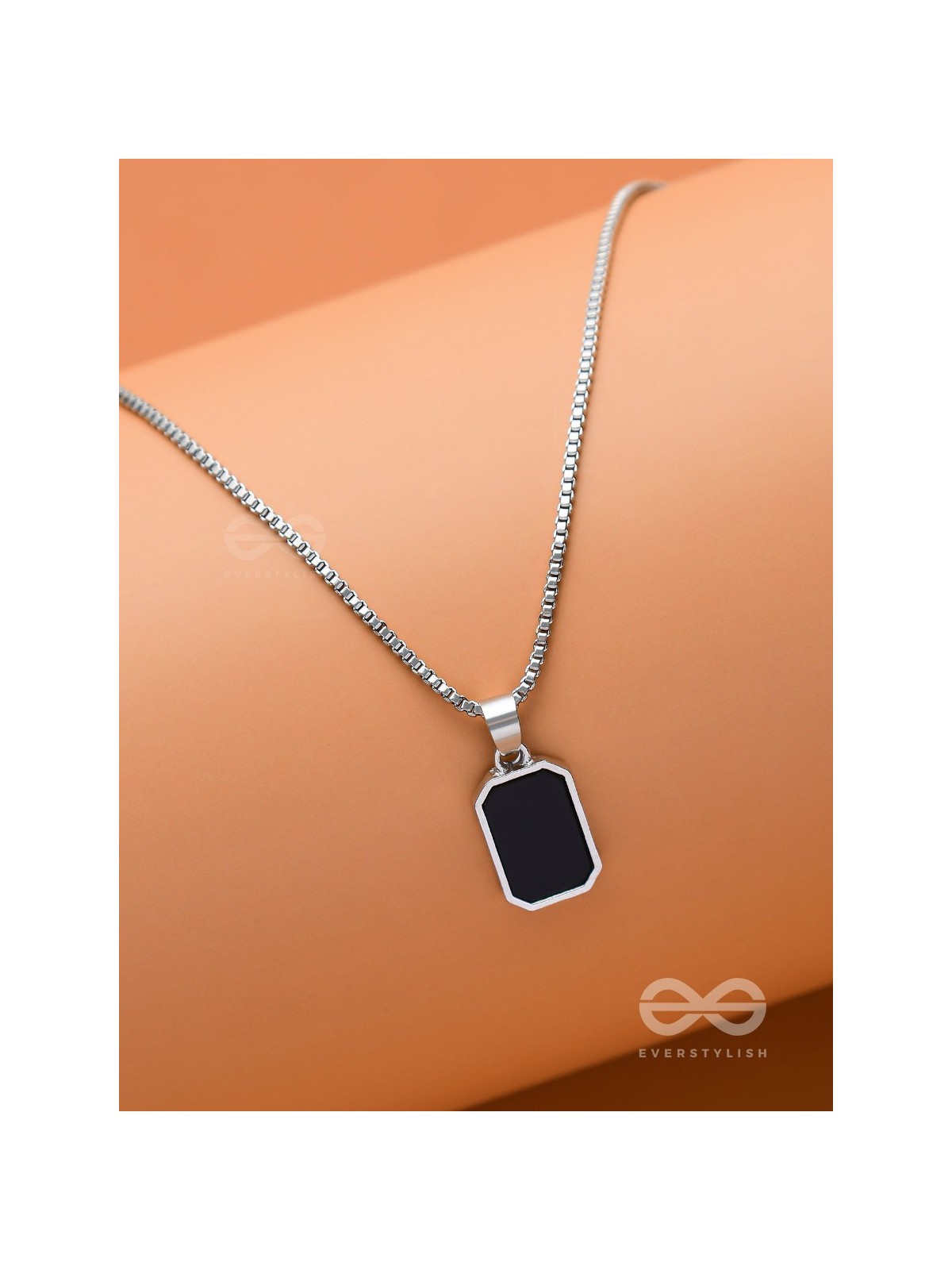 Mystic Midnight - Silver And Black Neckpiece With Anti-Tarnish Coating