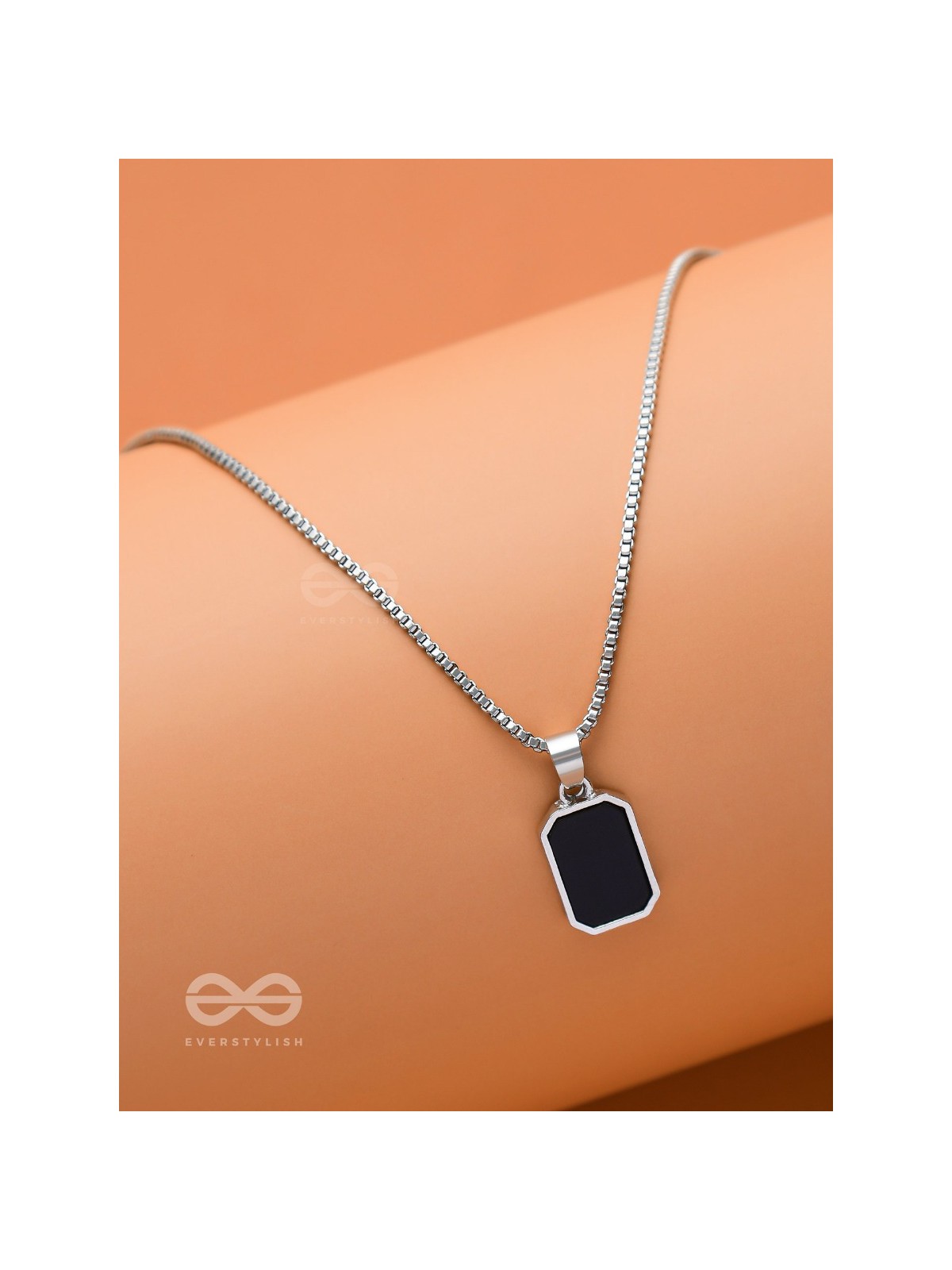 Mystic Midnight - Silver And Black Neckpiece With Anti-Tarnish Coating