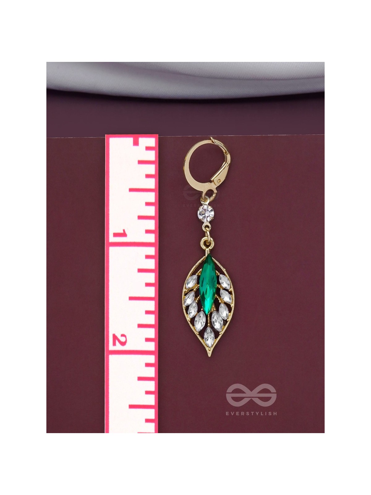 Lush Leaflets - Golden Embellished Earrings