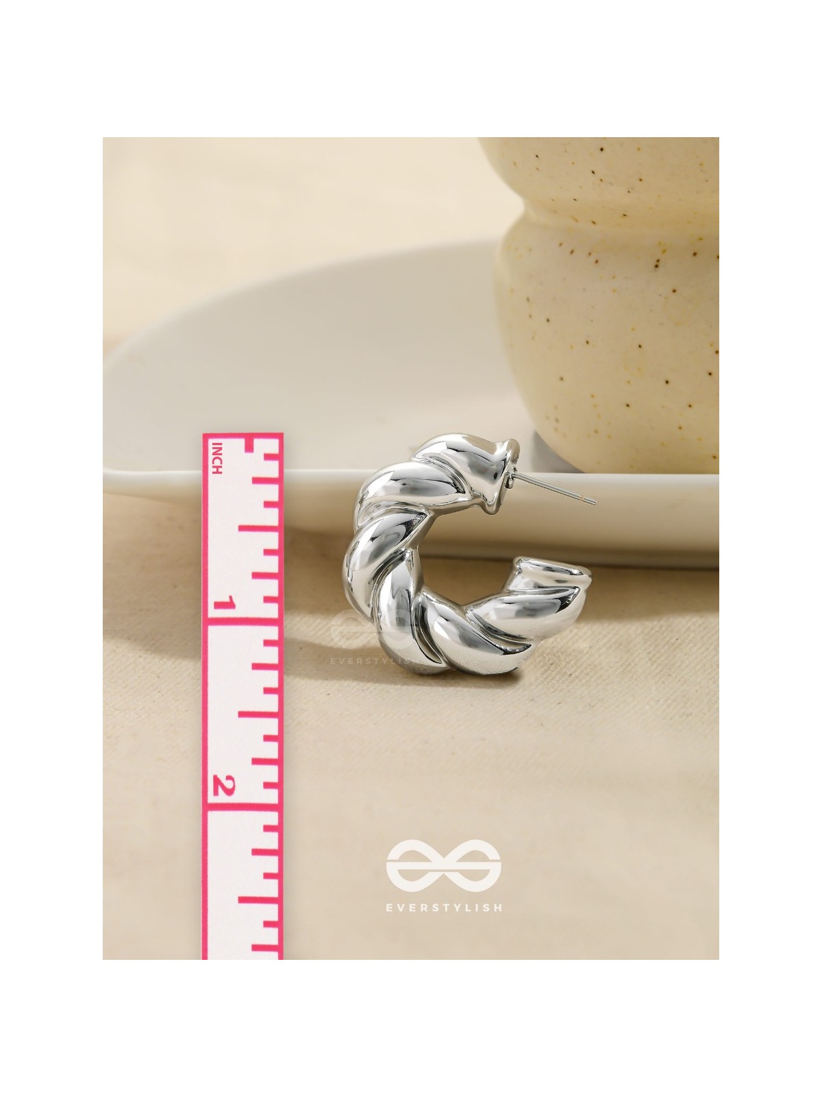 Dreamer's Luster - Statement Silver Earrings