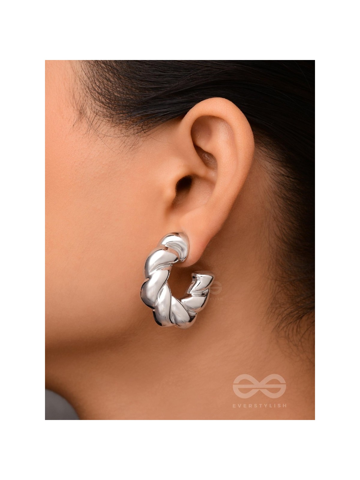 Dreamer's Luster - Statement Silver Earrings