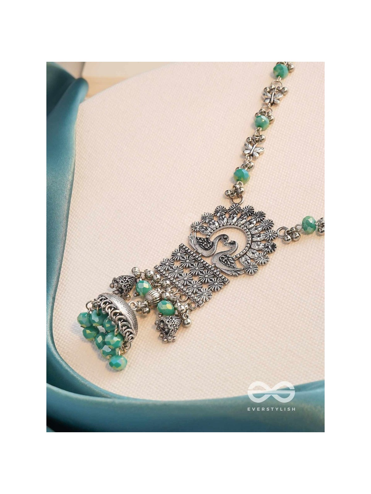 The Celestial Flutters - Statement Oxidised Neckpiece