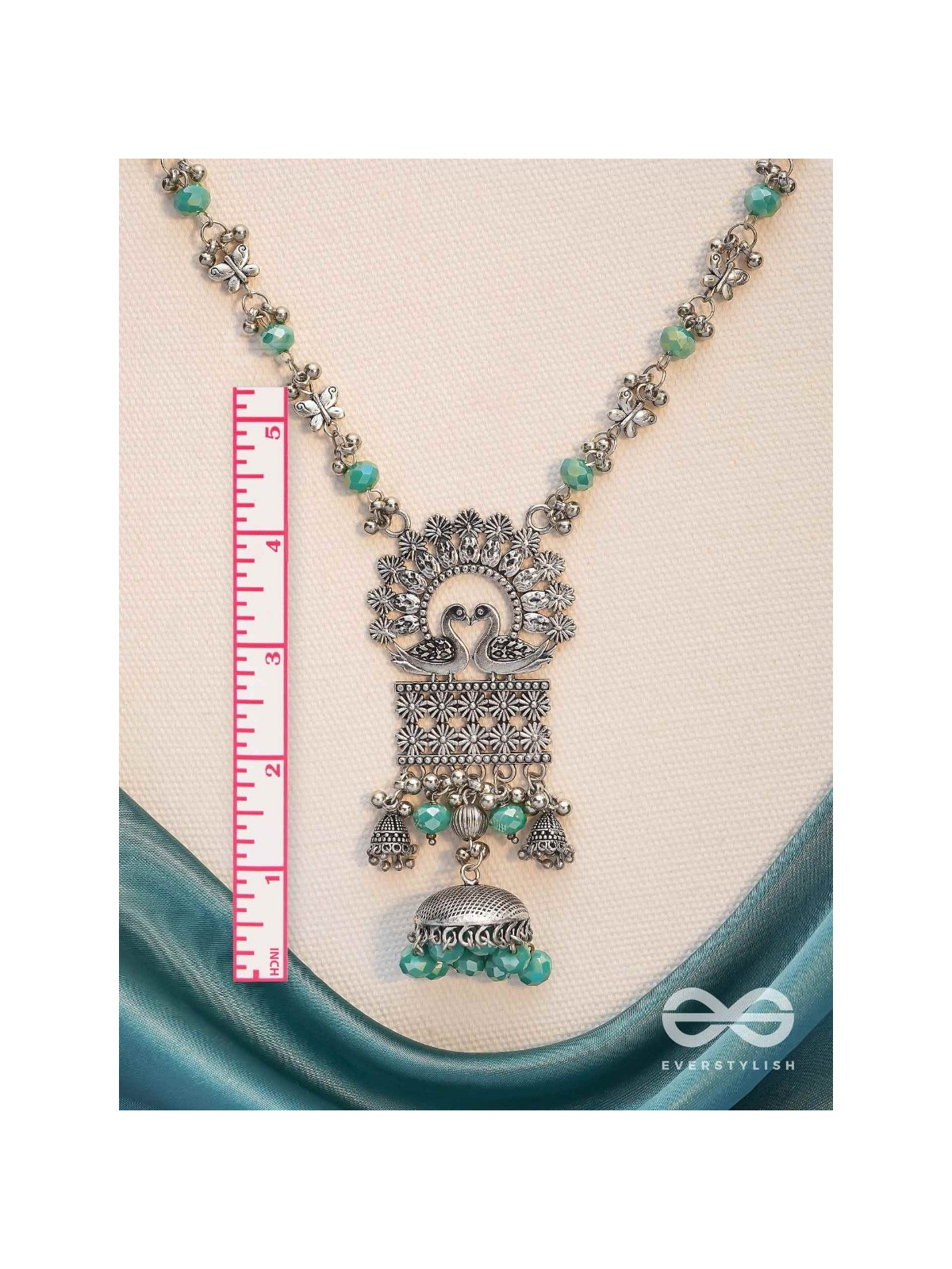 The Celestial Flutters - Statement Oxidised Neckpiece