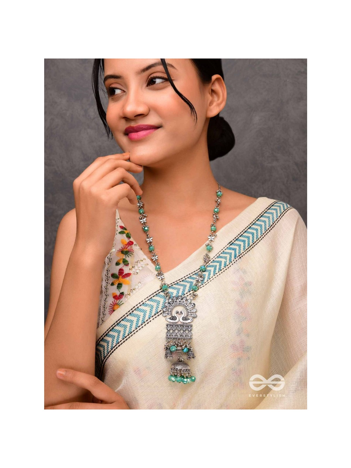 The Celestial Flutters - Statement Oxidised Neckpiece