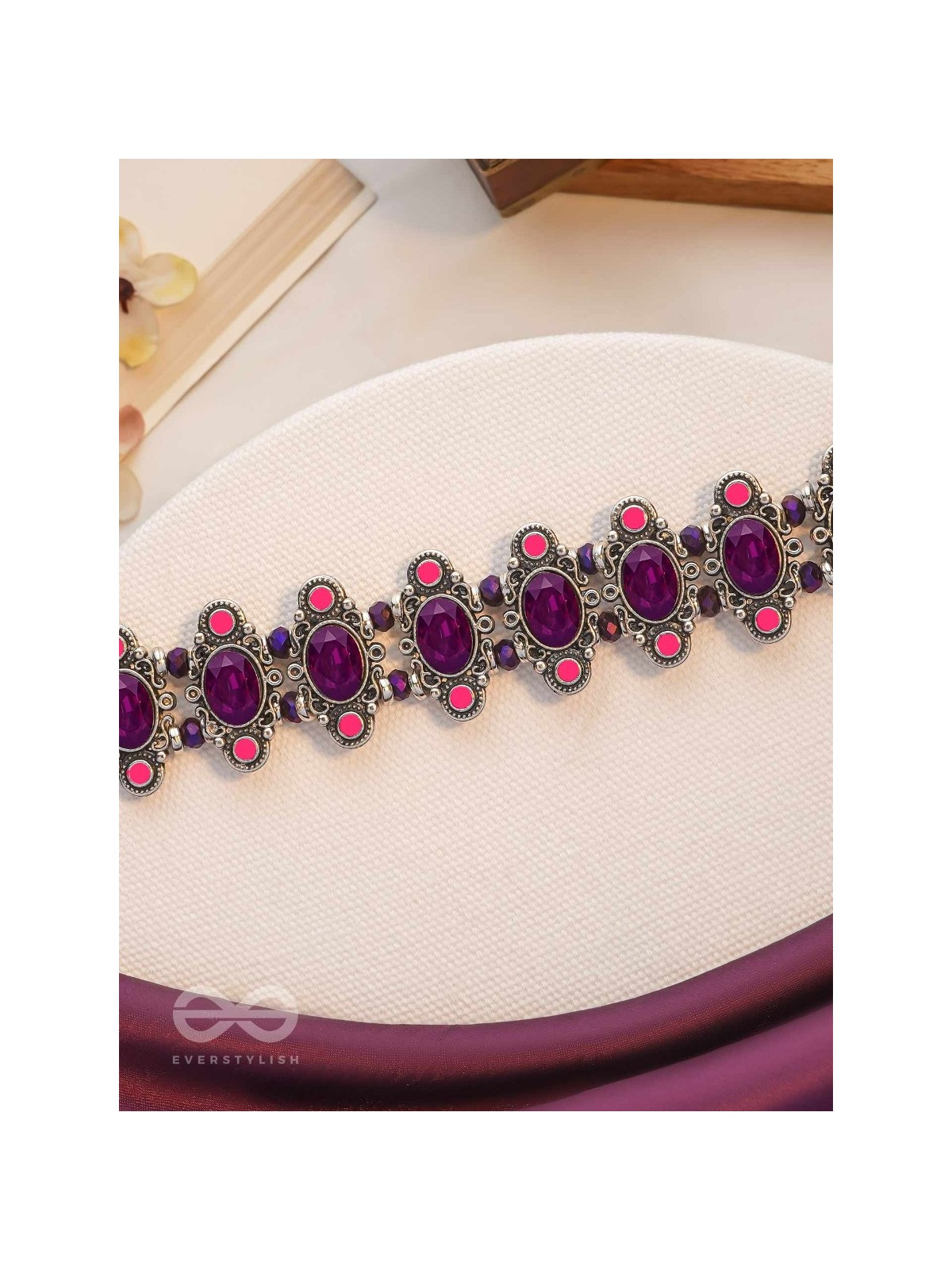 The Purple Passion - Statement Oxidised Neckpiece