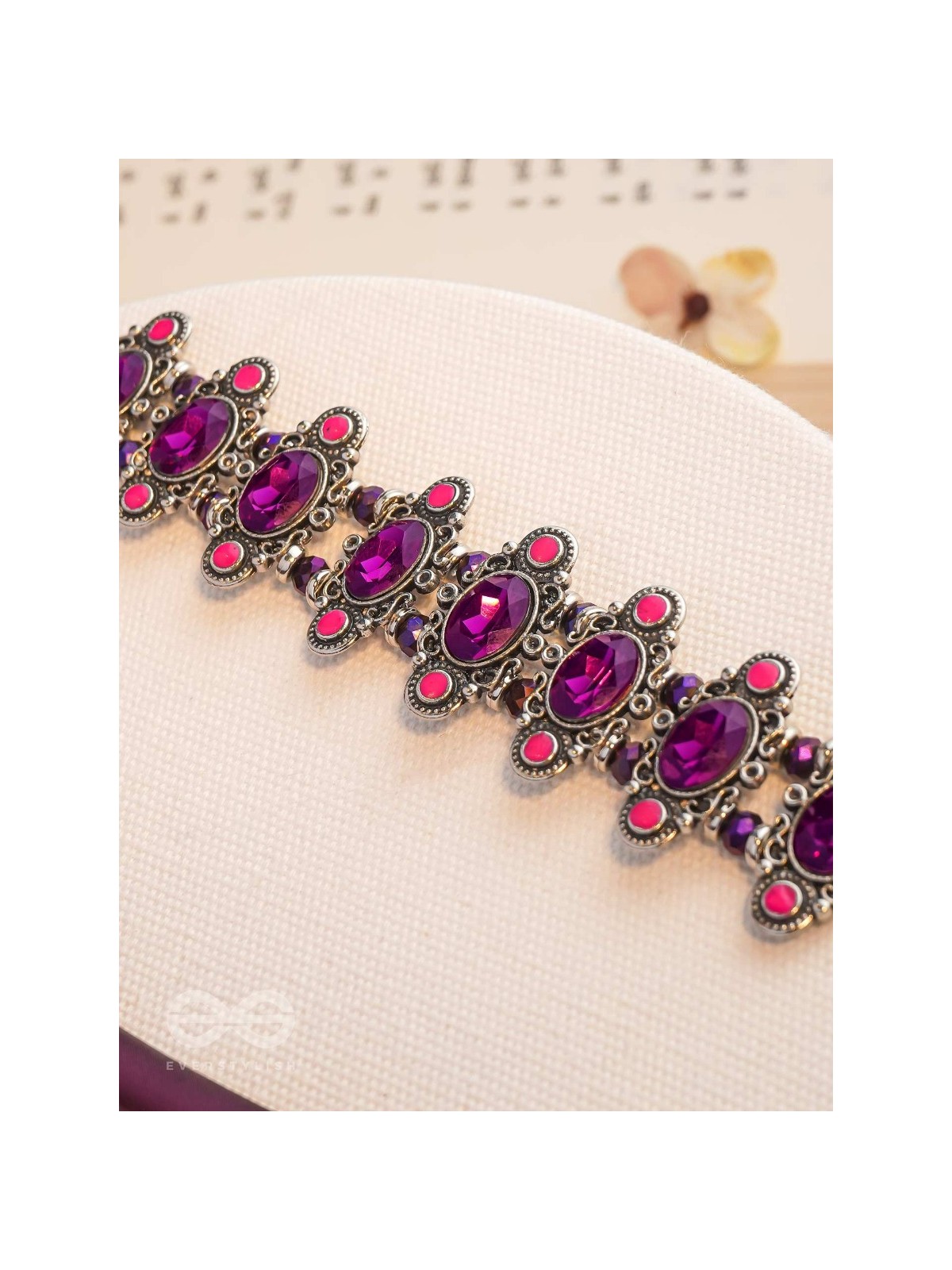 The Purple Passion - Statement Oxidised Neckpiece