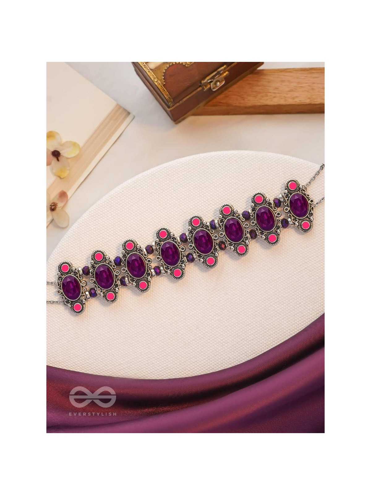 The Purple Passion - Statement Oxidised Neckpiece