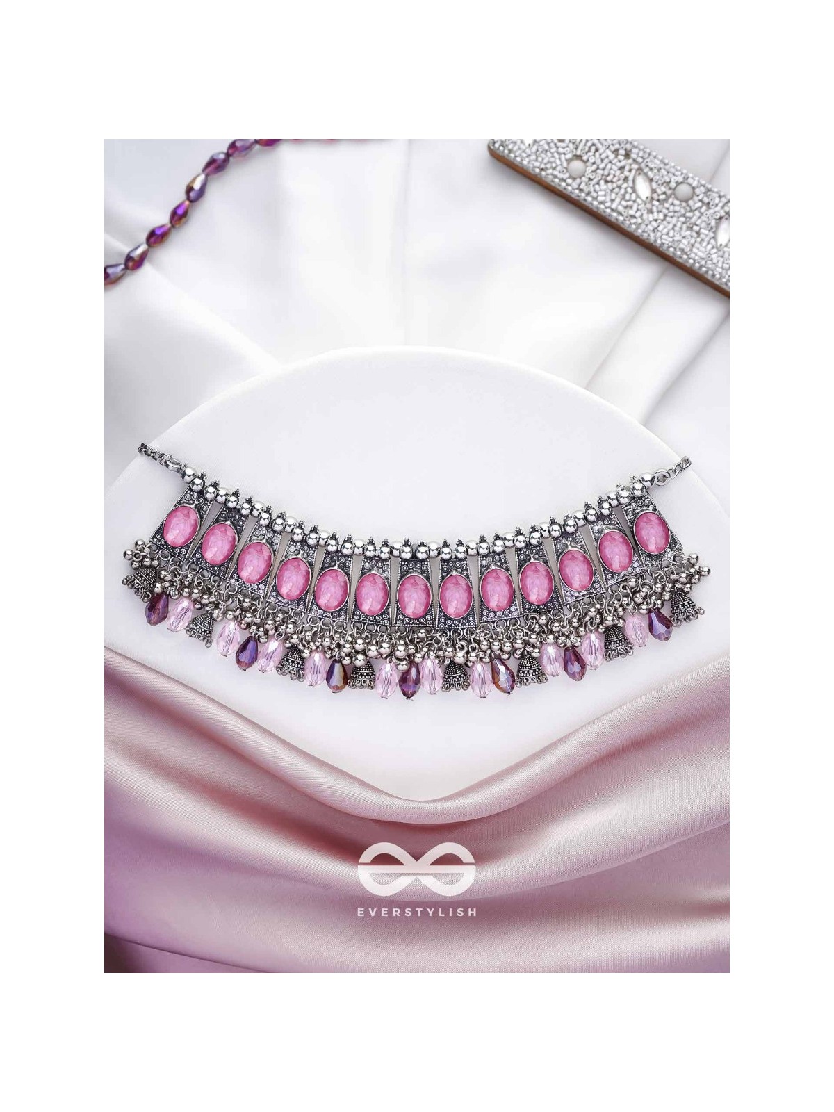 The Coral Dreams - Statement Embellished Oxidised Neckpiece