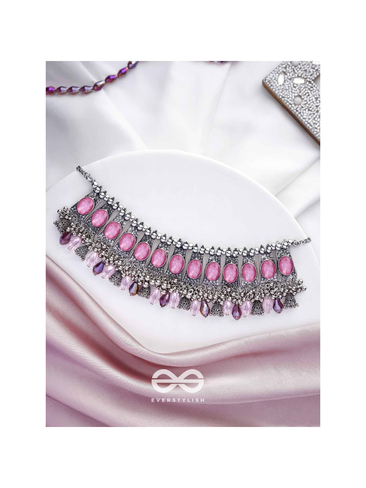 The Coral Dreams - Statement Embellished Oxidised Neckpiece