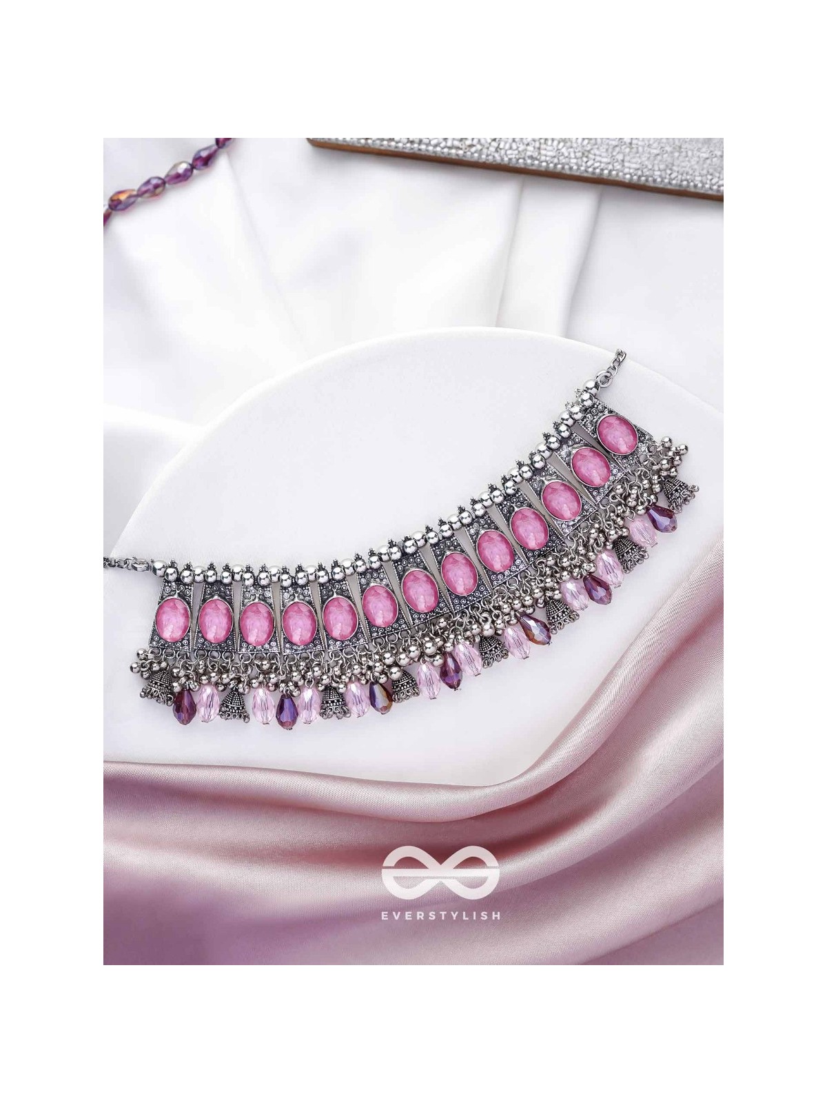 The Coral Dreams - Statement Embellished Oxidised Neckpiece