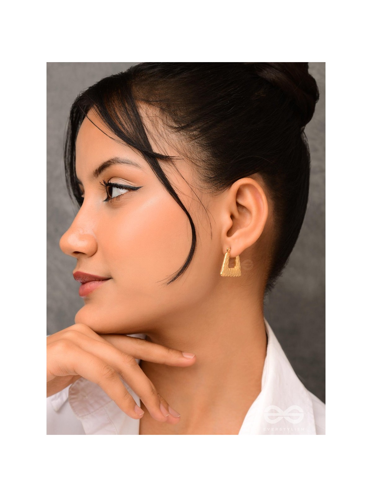 Ethereal Gleams - Golden Stainless Steel Earrings With Anti-Tarnish Coating