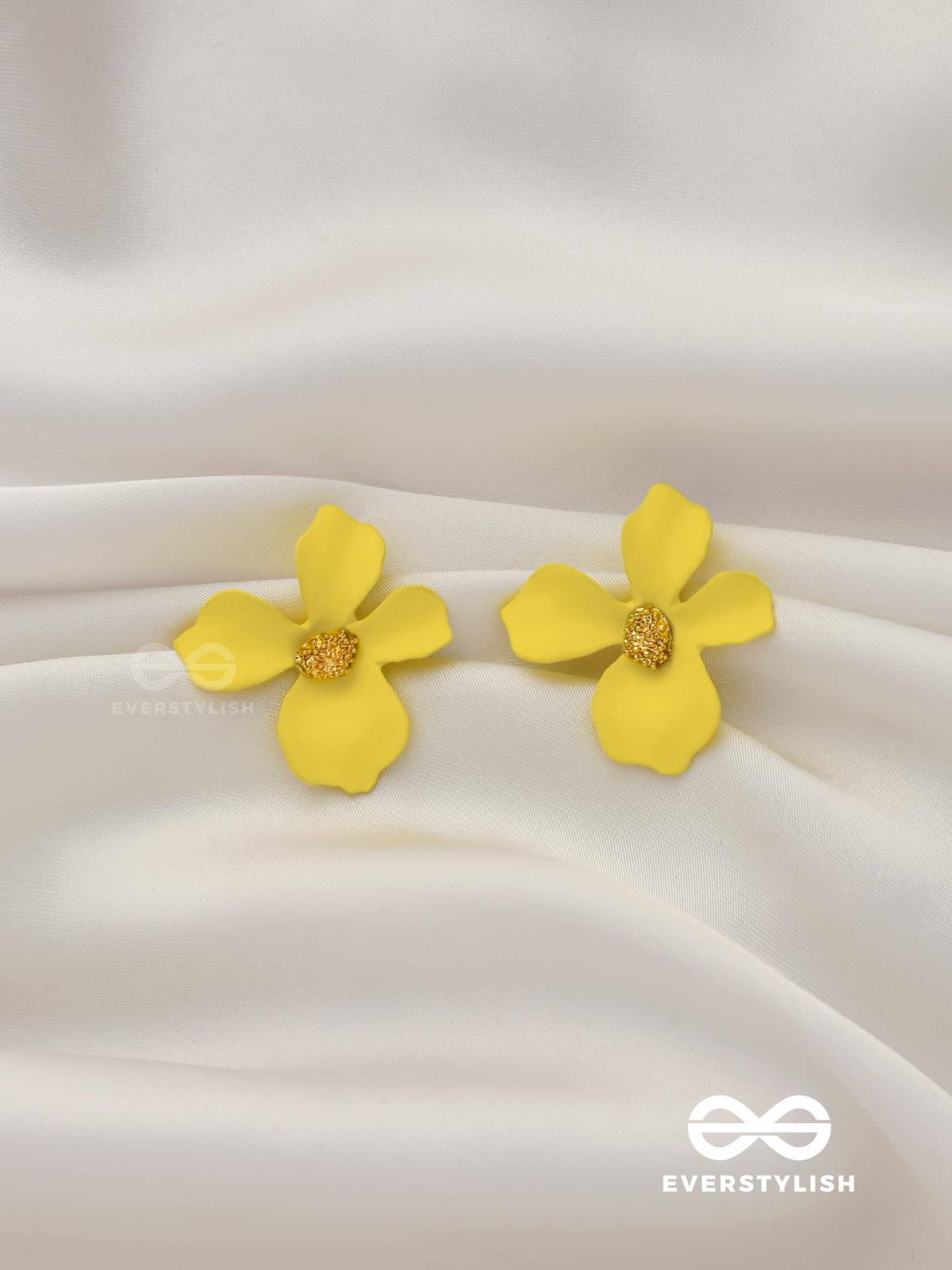 Citrine Bloom - Enameled Ear Studs