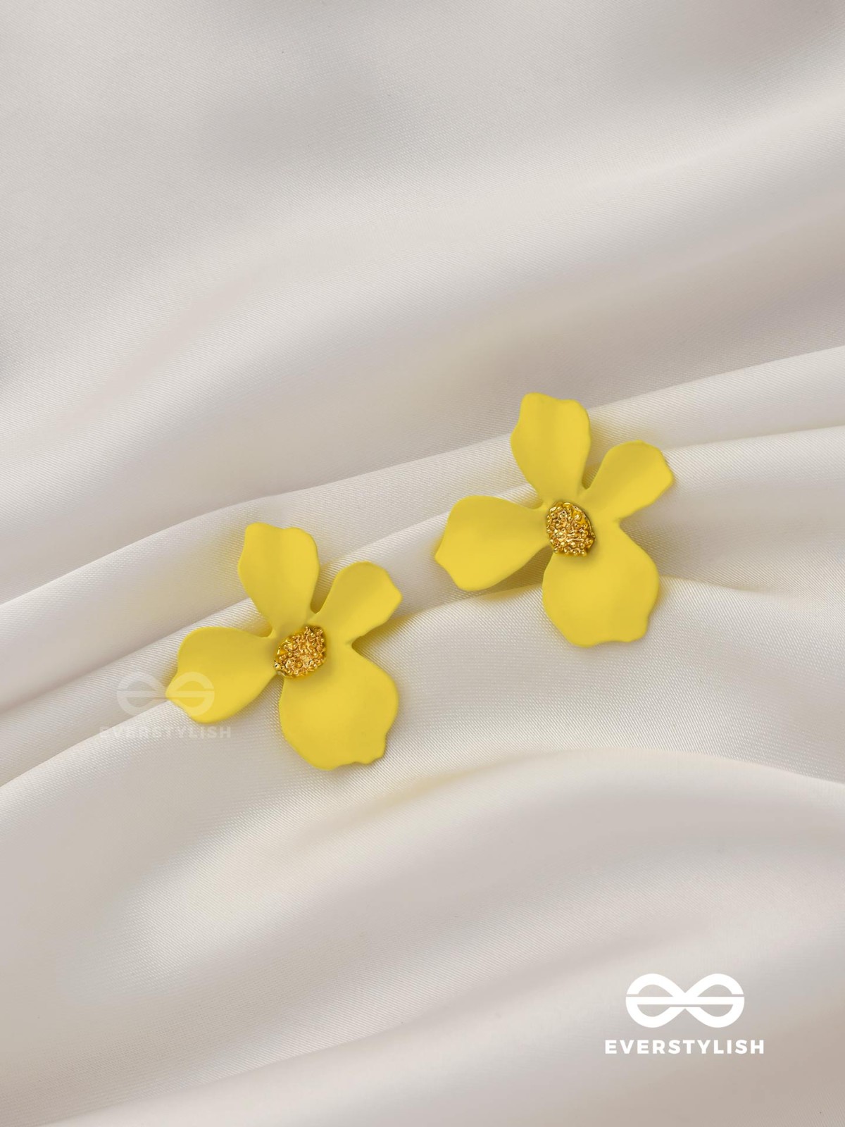 Citrine Bloom - Enameled Ear Studs