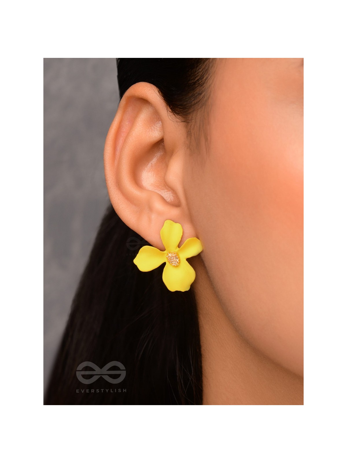 Citrine Bloom - Enameled Ear Studs