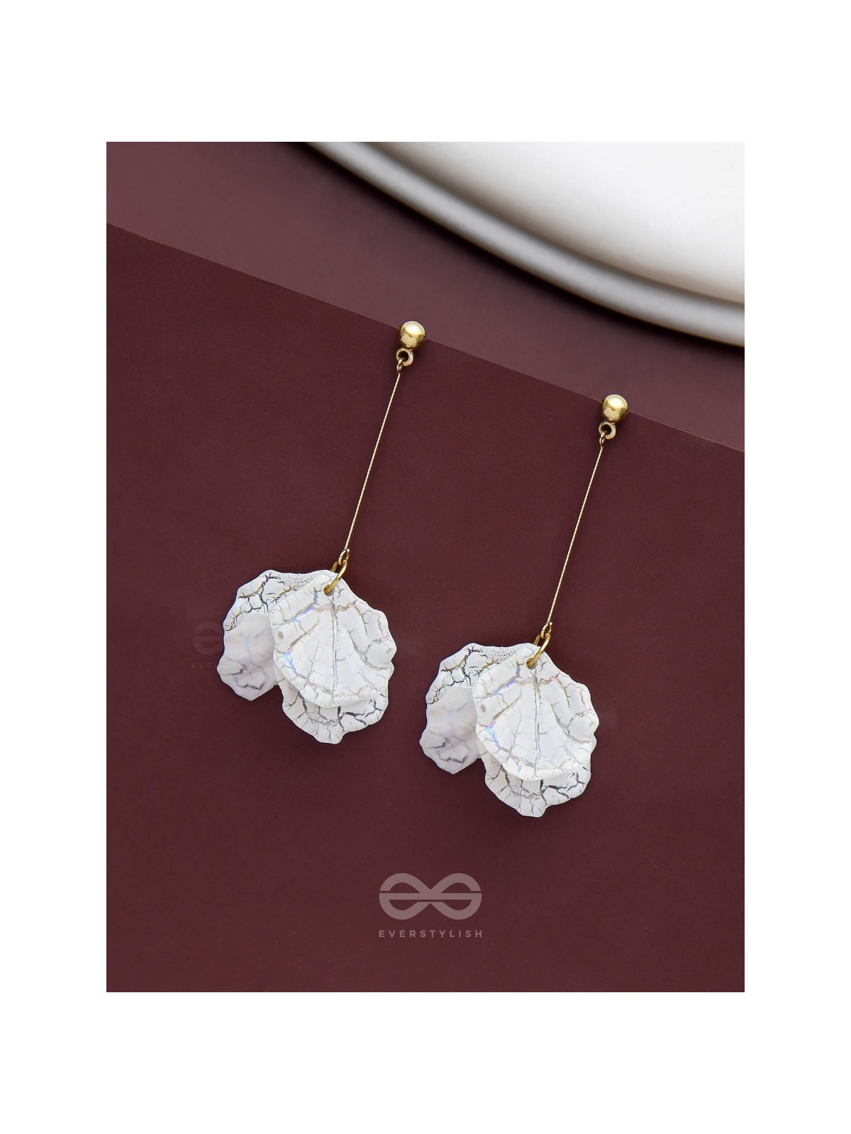 The Snow Petals- Acrylic Earrings 