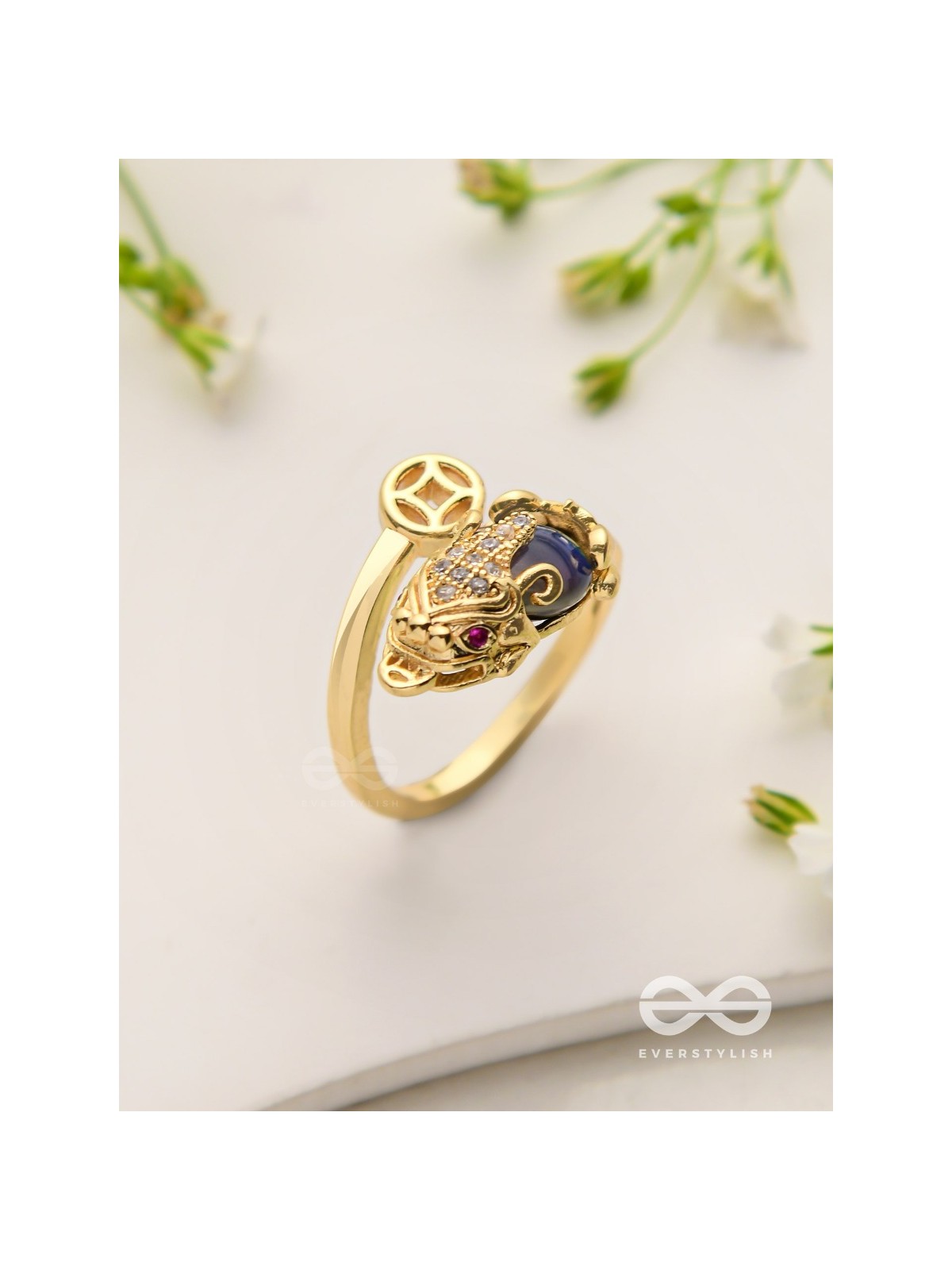 Dragonheart's Crown - Golden Statement Ring 