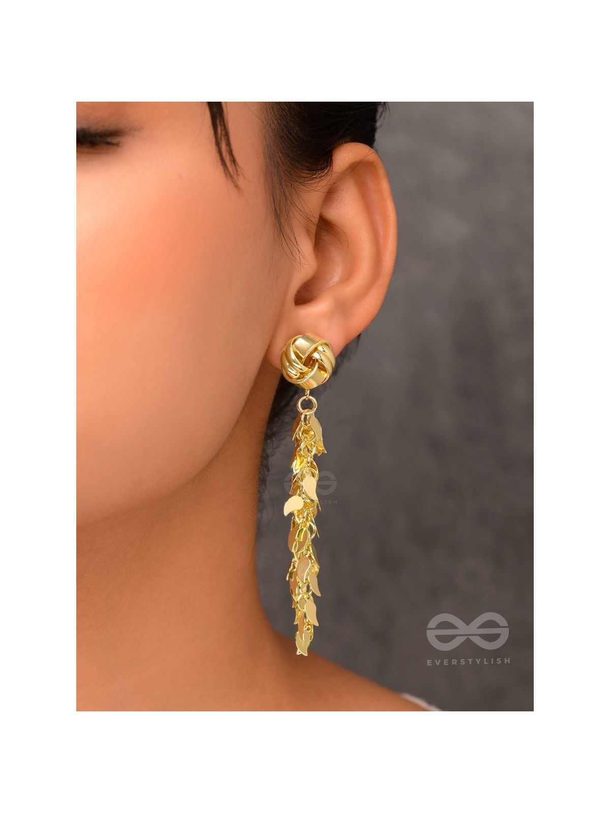 Dripping Leaves - Golden Earrings