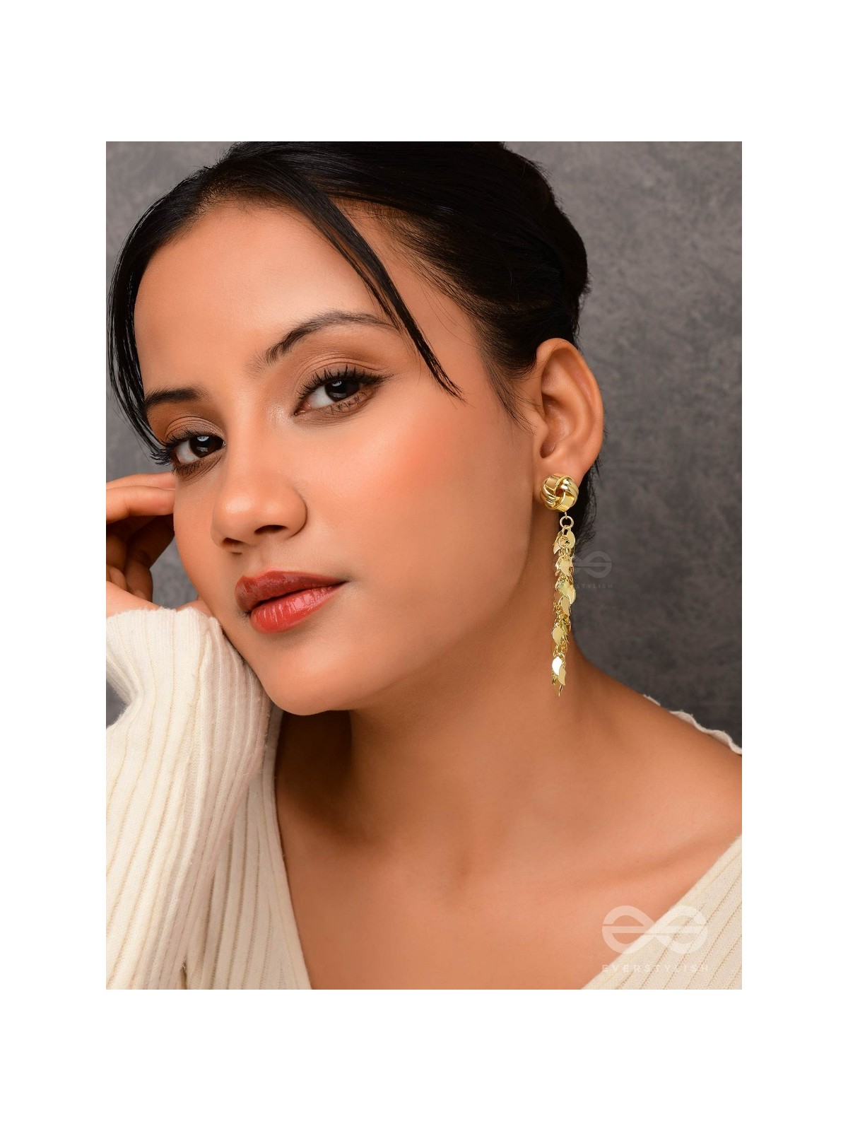 Dripping Leaves - Golden Earrings