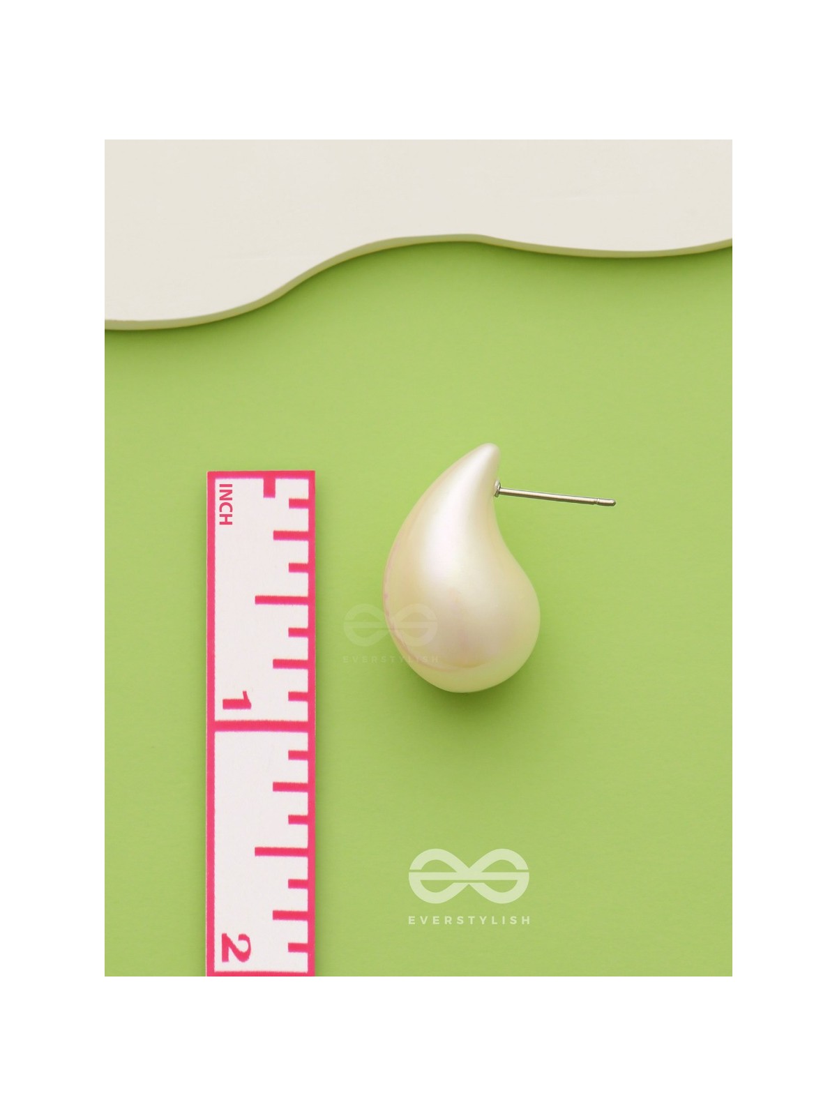 Glitter Drops - Holographic Acrylic Earrings (White)