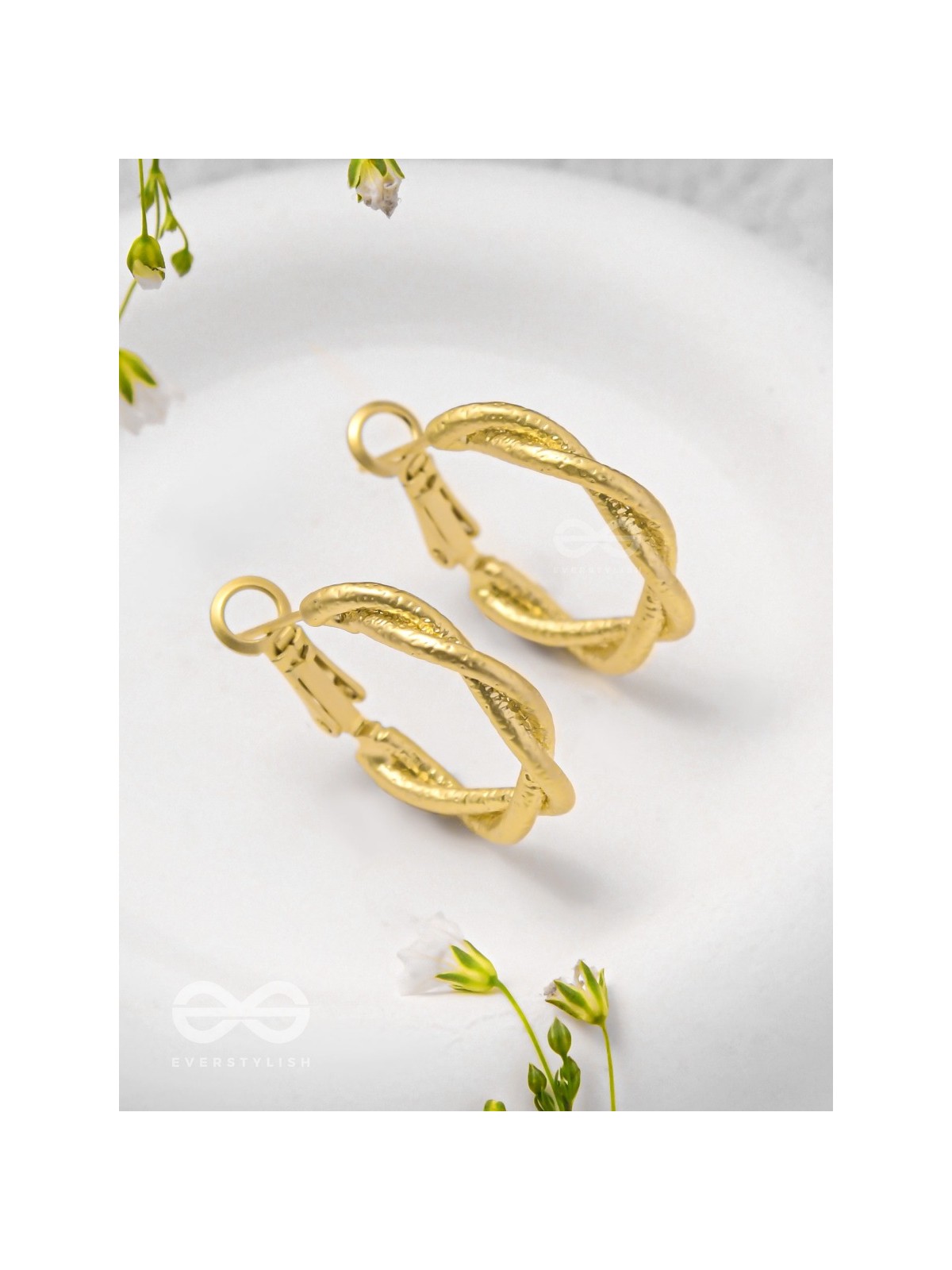 Twisted Tangos - Golden Hoop Earrings