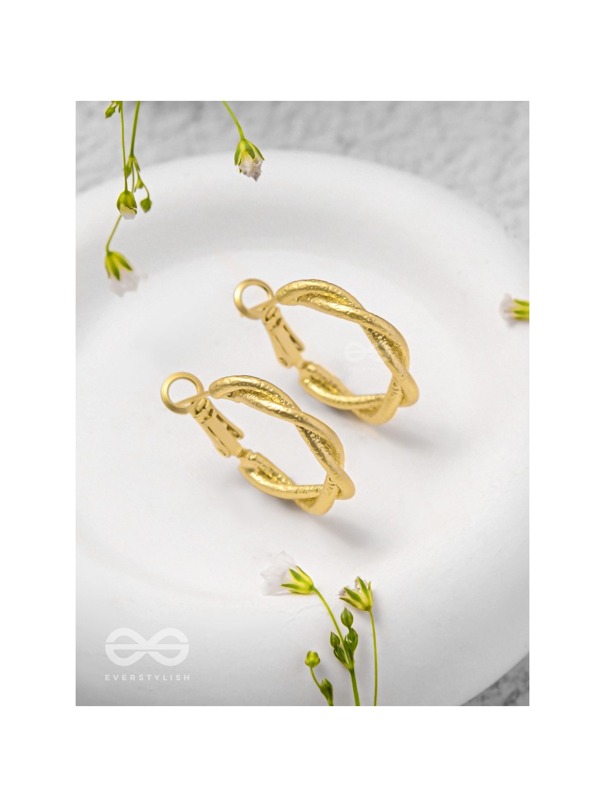 Twisted Tangos - Golden Hoop Earrings