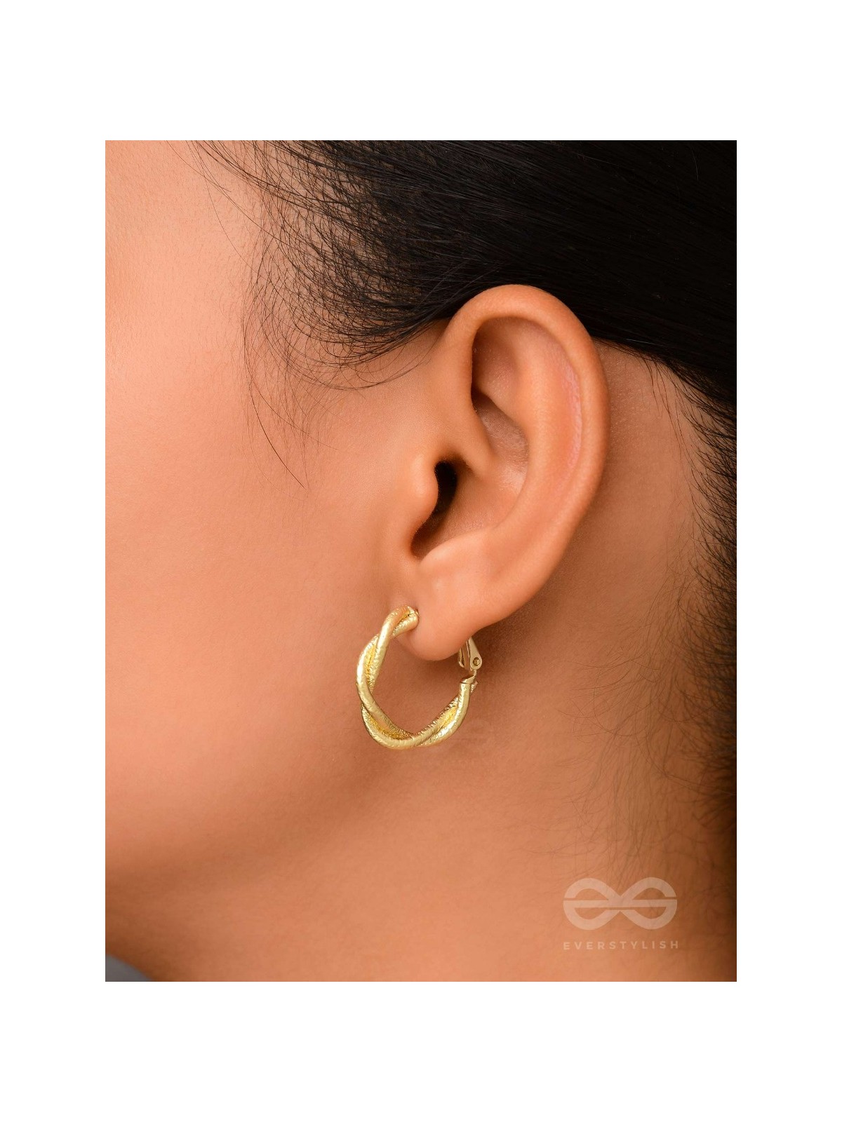 Twisted Tangos - Golden Hoop Earrings